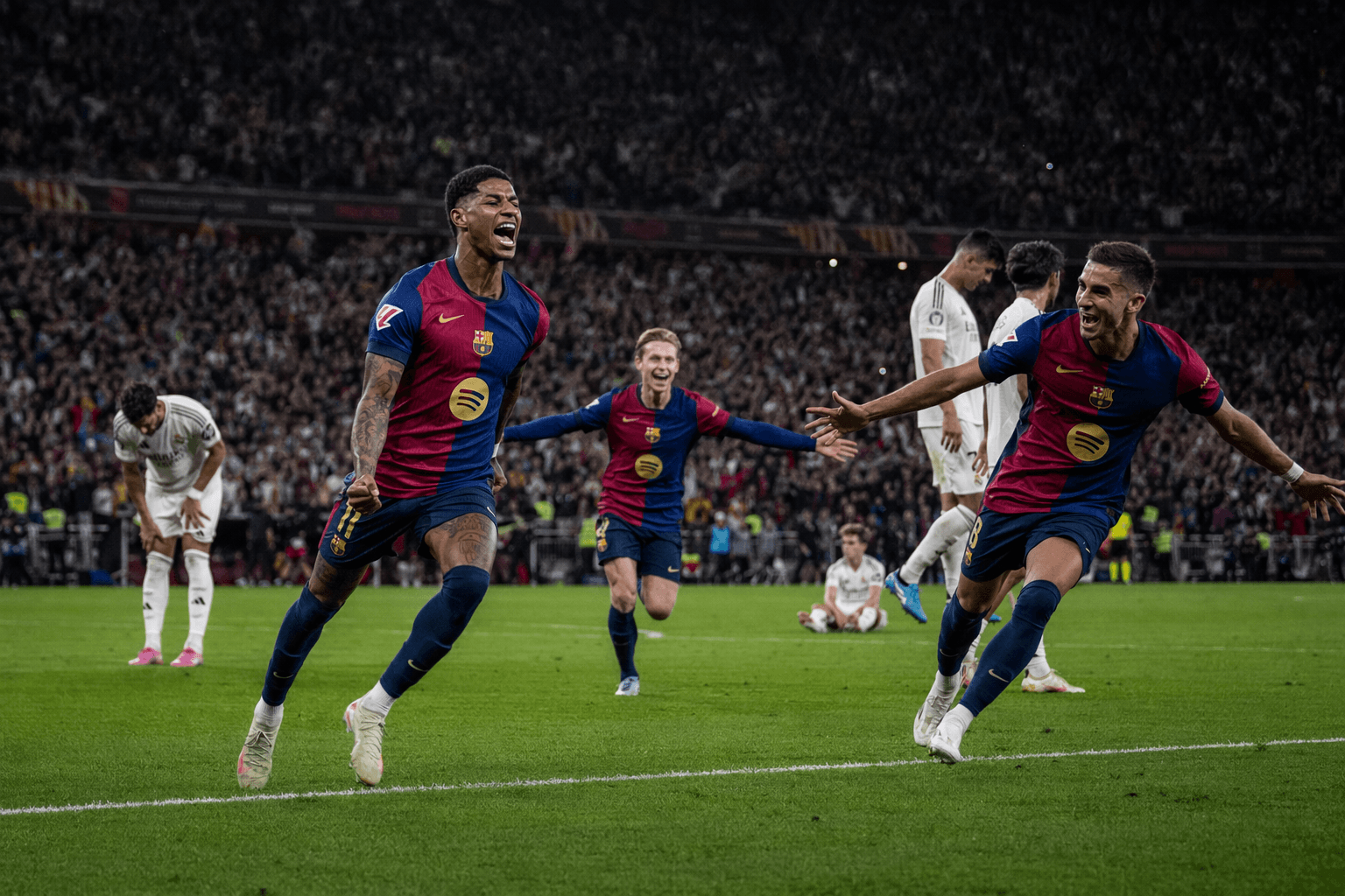 Barcelona beat Real Madrid 2-0 to clinch La Liga title again