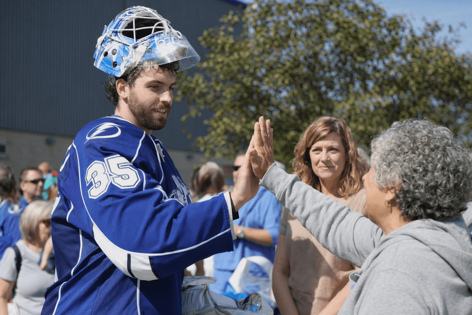 Crunch goalie’s saves raise more than $9,000 for Helio Health