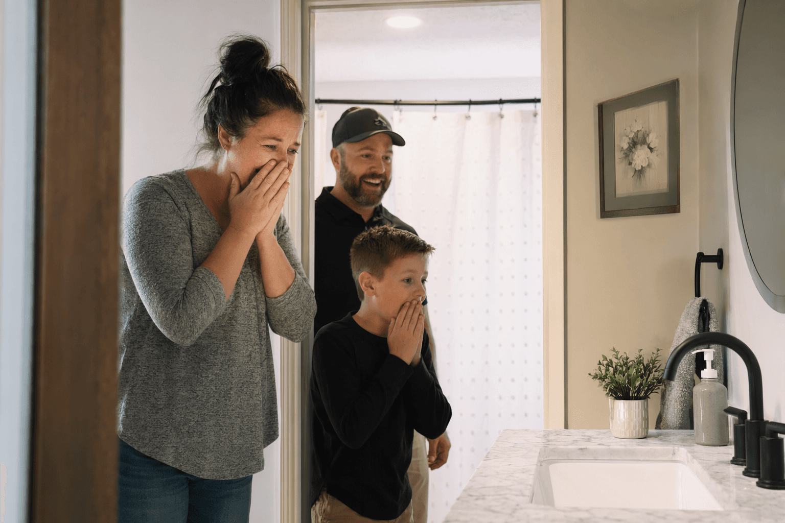 Fergus Falls businesses surprise family with full bathroom renovation