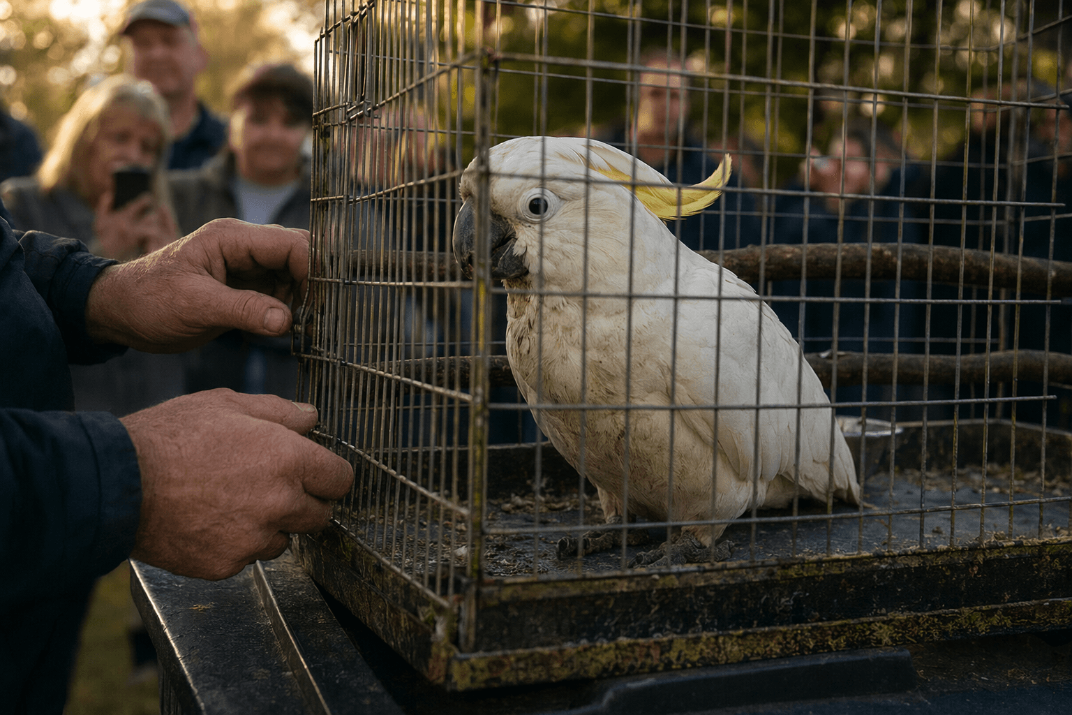 Cockatoo Jeffery removed from Orange aviary amid welfare concerns