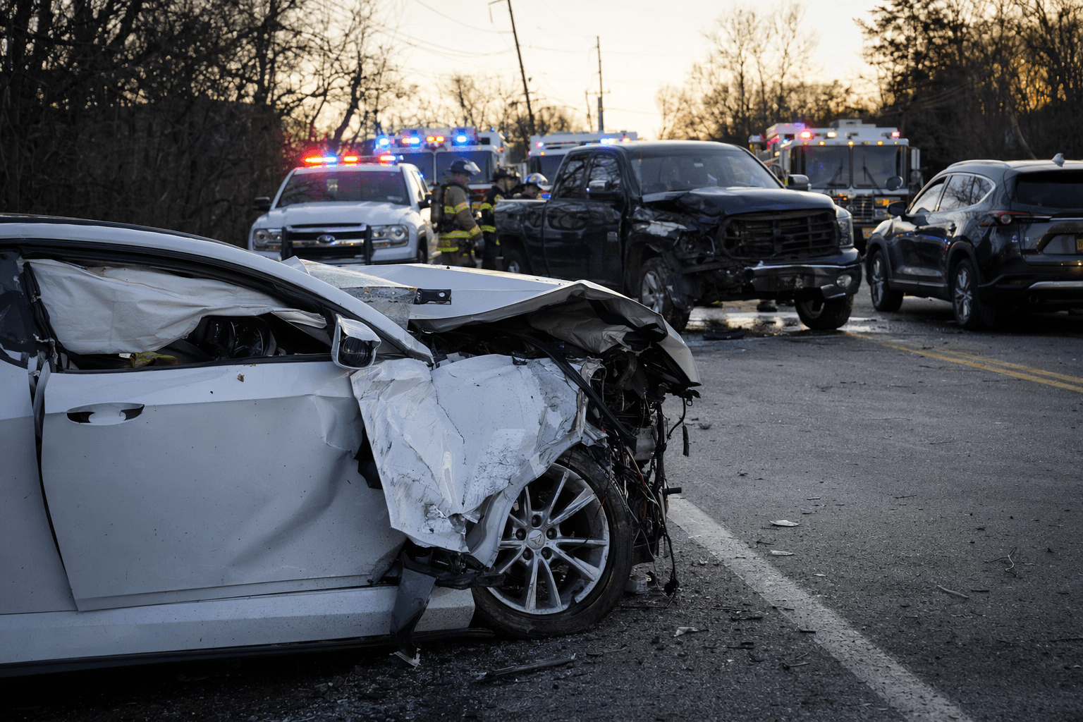 Three-vehicle Route 25A crash in Shoreham seriously injures driver