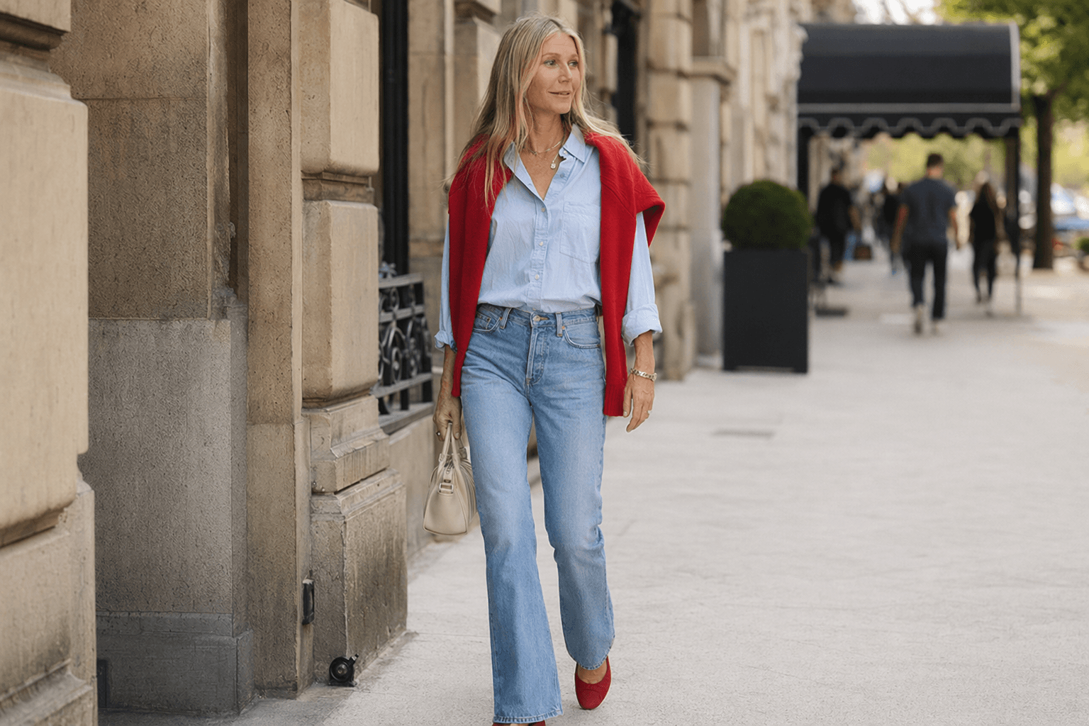Gwyneth Paltrow’s red-and-blue formula refreshes capsule wardrobes for summer