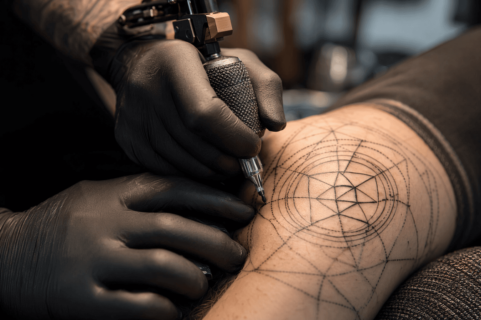 Geometric Tattoos Demand Clean Lines, Stability, and Precise Needle Depth