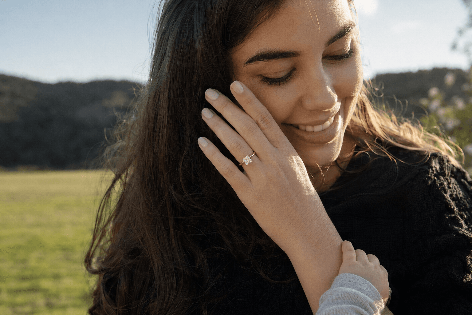 Bella Vaughn shows off square diamond ring after engagement to Hunter Johnson