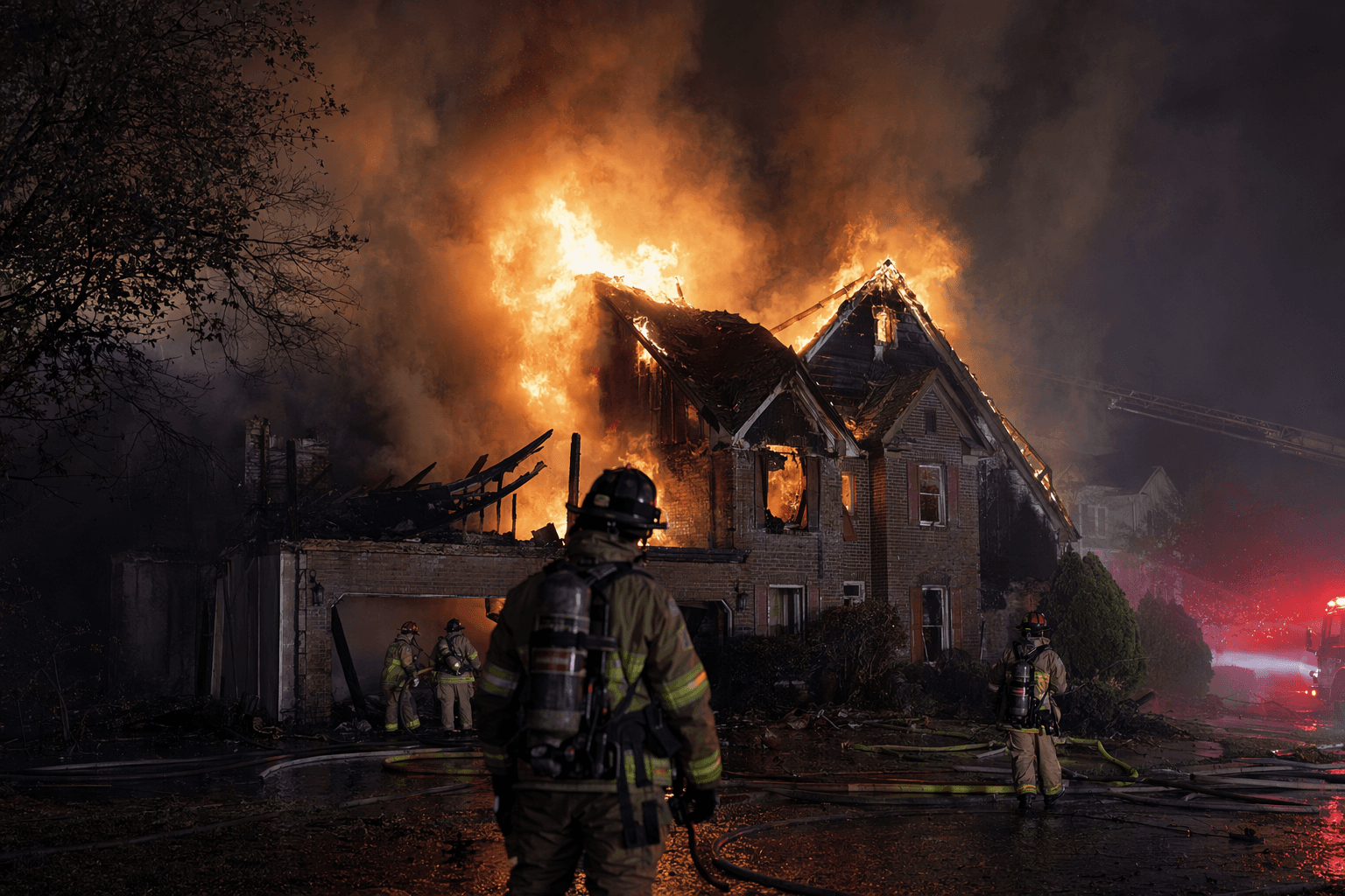 Late-night Johns Creek fire destroys Winding Bridge Way home