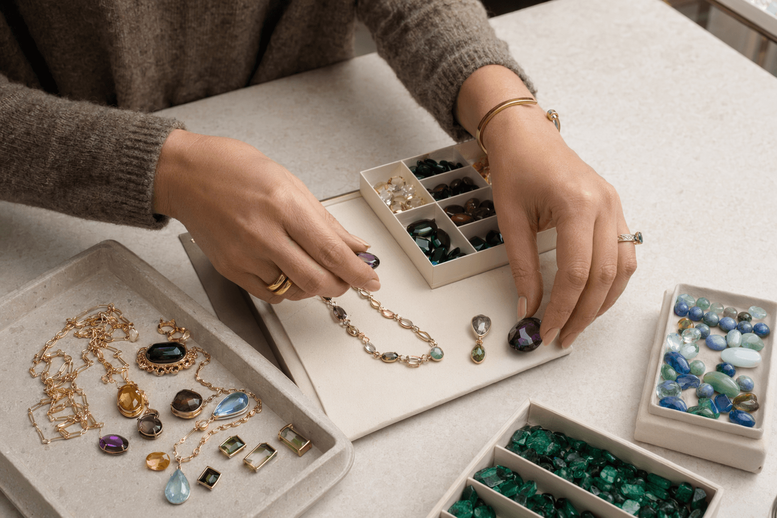 Margaret Ellis Jewelry offers custom stone selections for Mother’s Day gifts