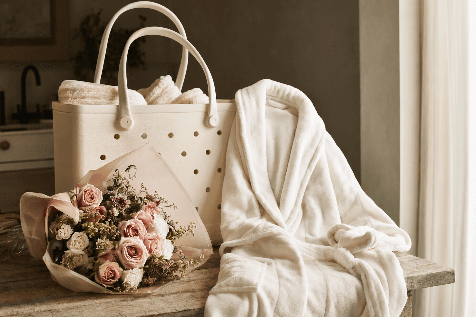 Practical luxury gifts for her, from monogrammed robes to Bogg bags