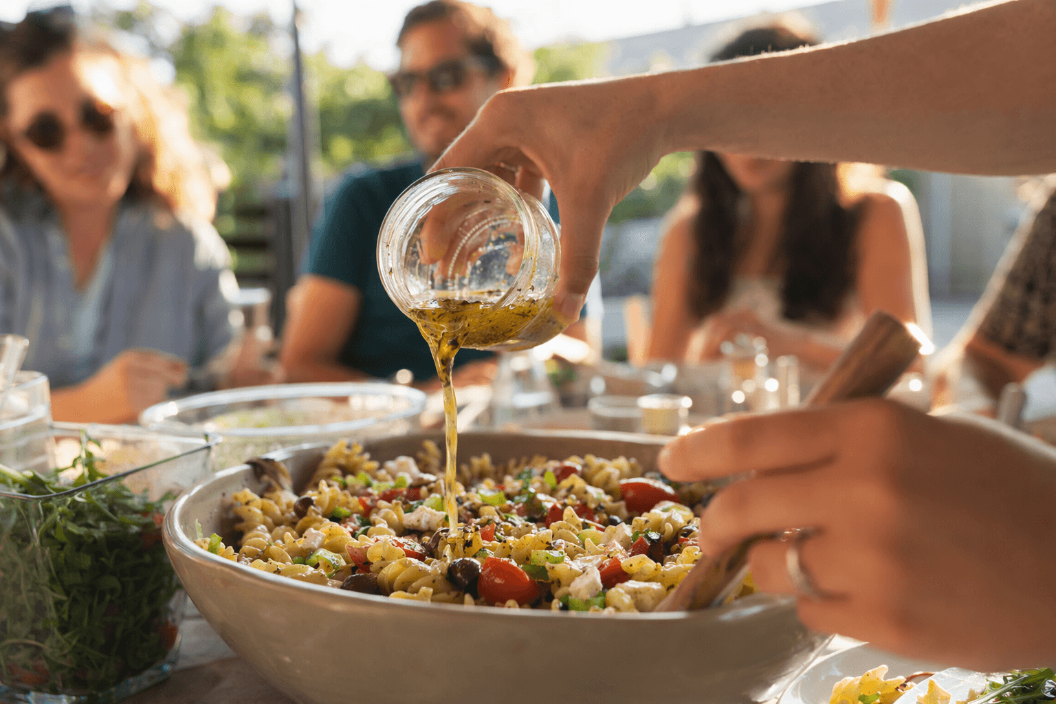 The secret to better pasta salad is a stronger dressing