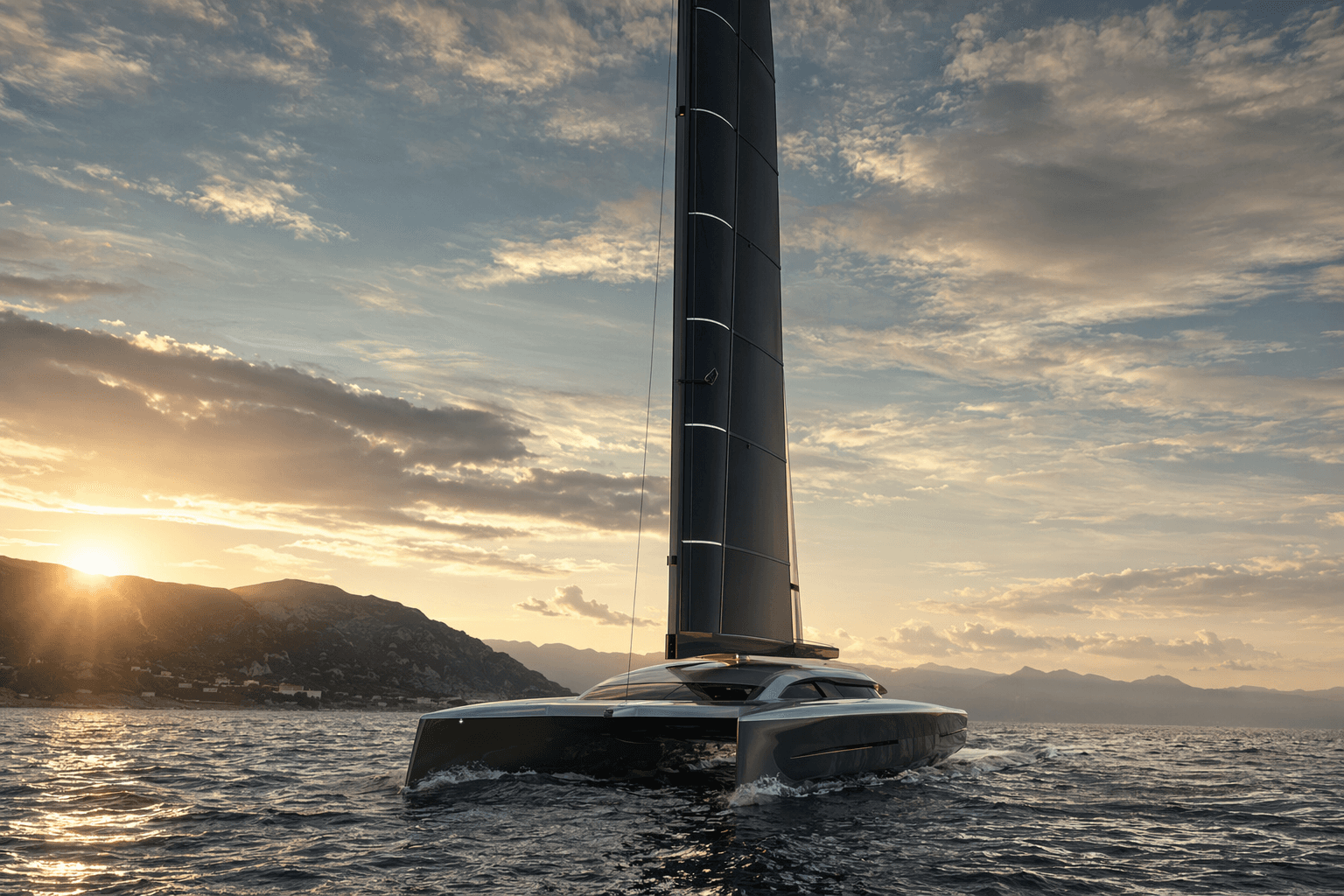 Royal Huisman unveils AERA, a 50m wind-powered catamaran concept