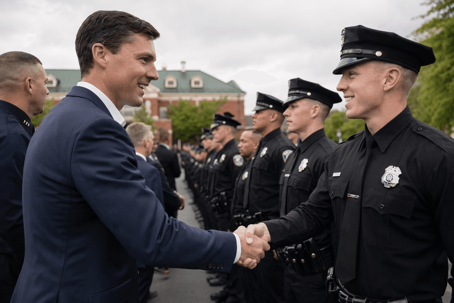 Pat Ryan thanks Orange County police graduates during National Police Week