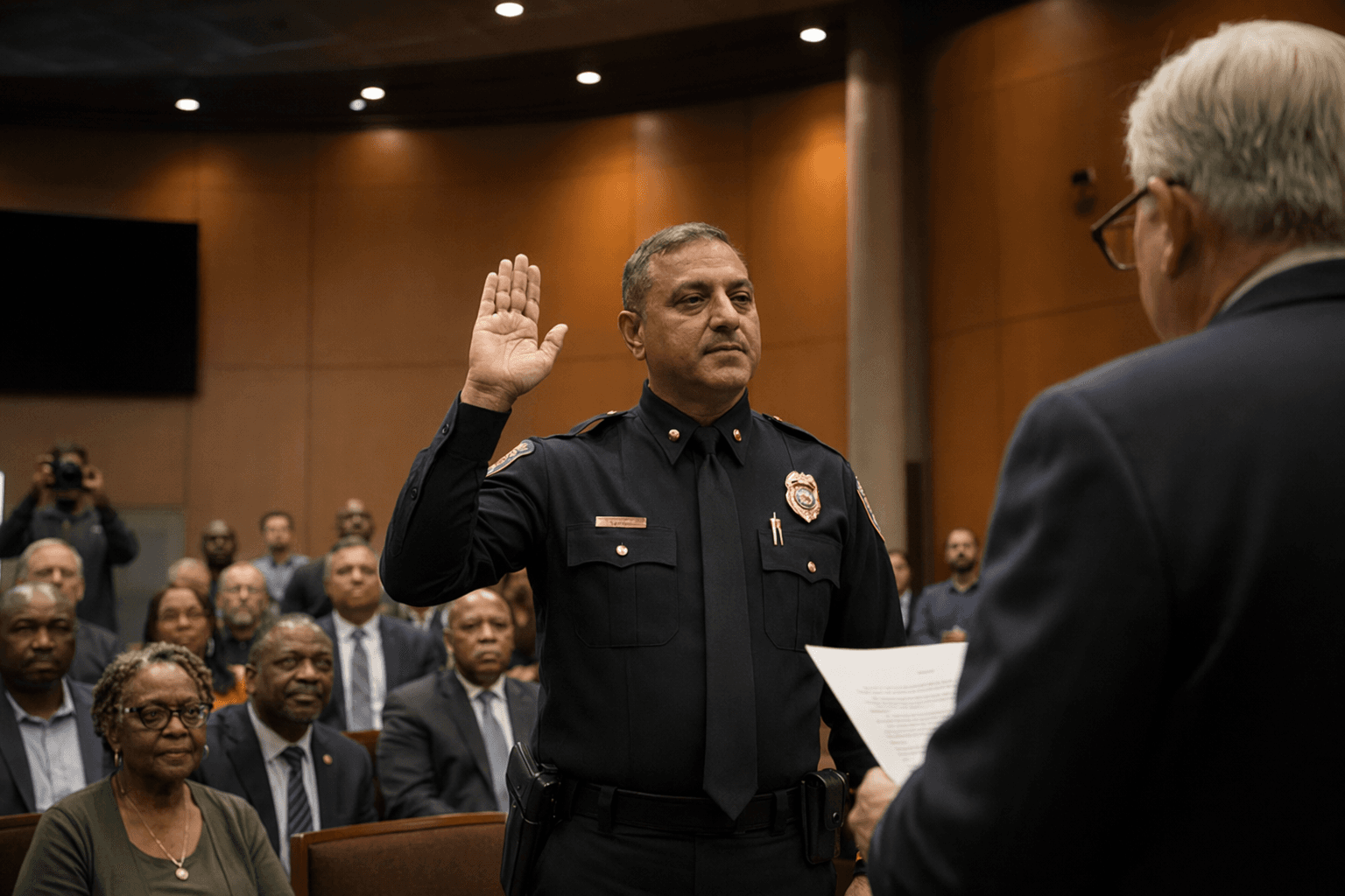 Greensboro swears in new police chief, plans community meetings