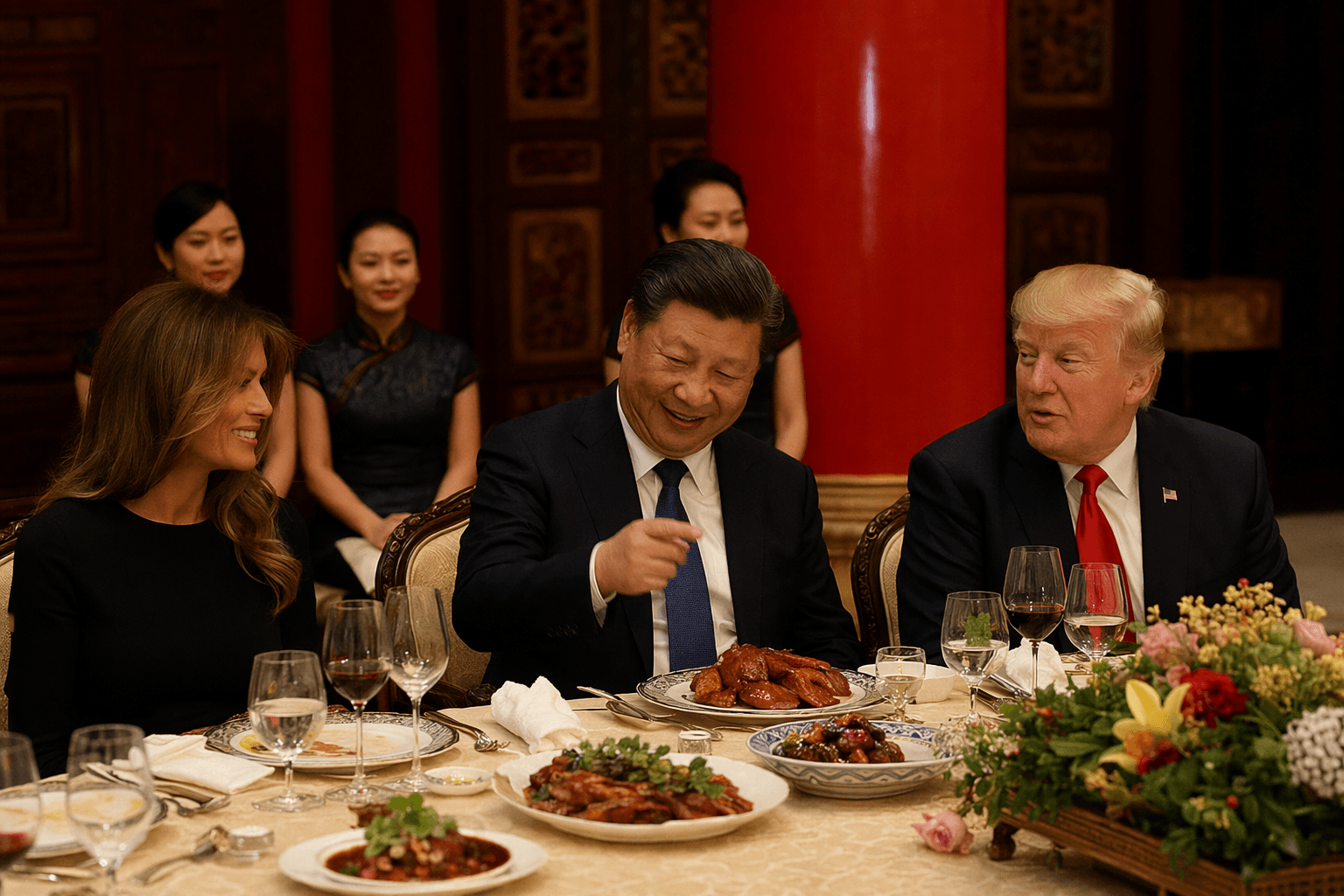 Beijing serves Trump duck and steak at Xi summit banquet