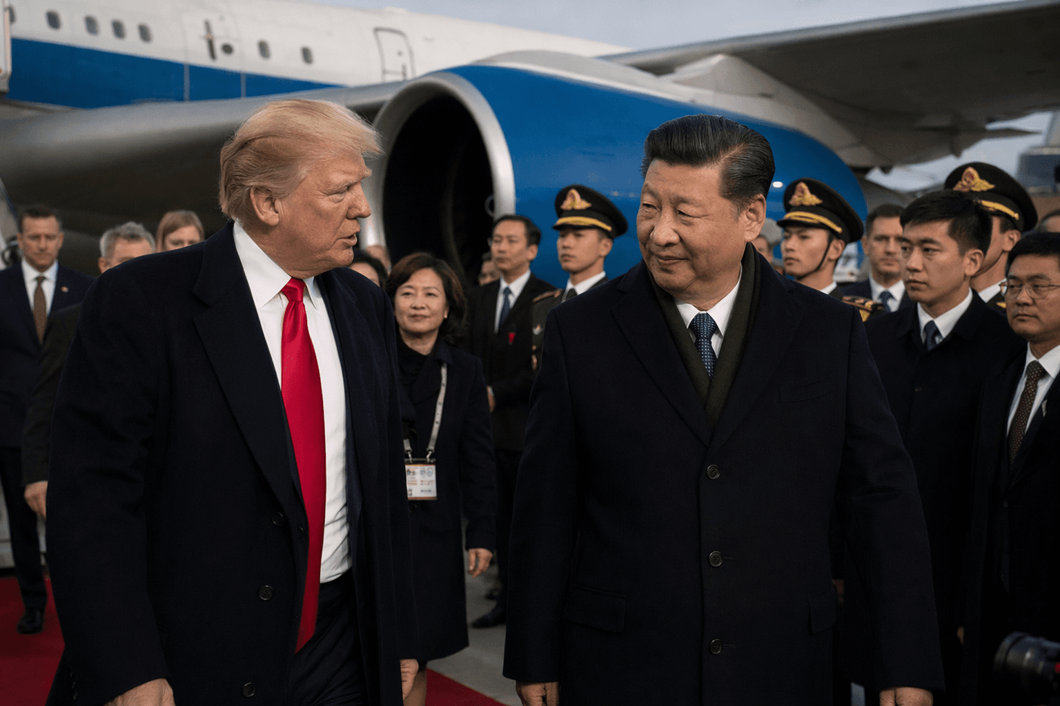 Trump and Xi stage Beijing summit with modest Boeing jet deal