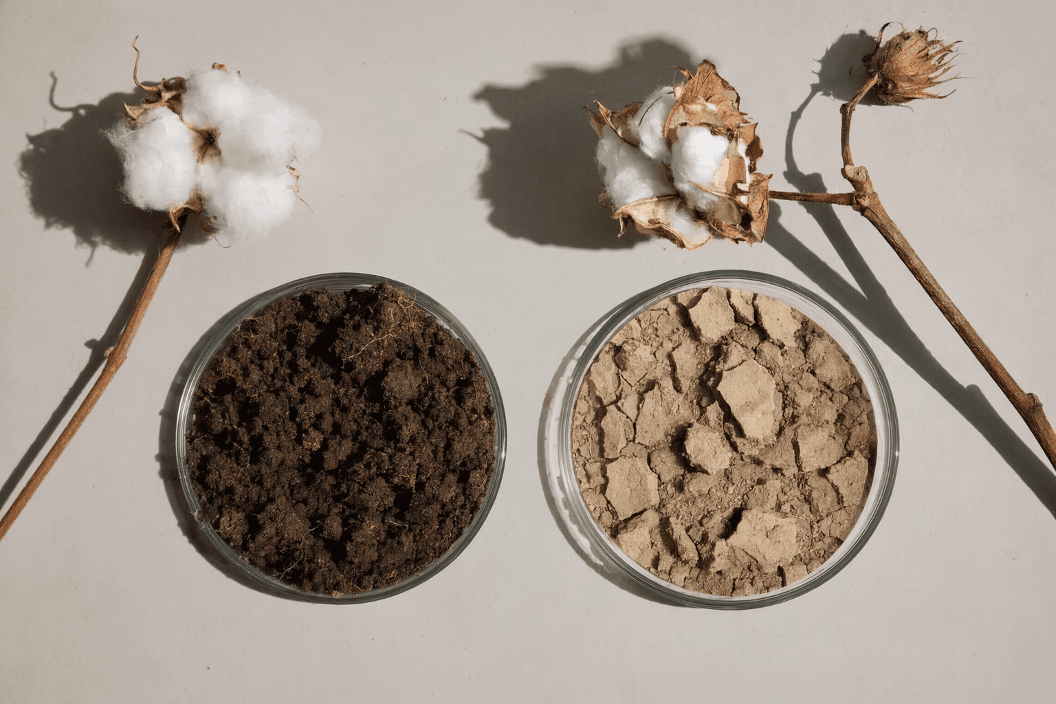 Climate stress reshapes cotton’s water use and soil carbon storage