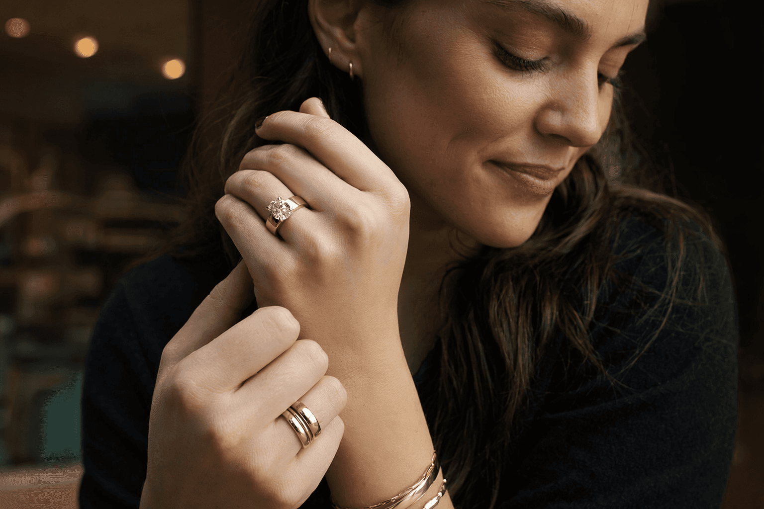 Chunky gold bands reshape wedding sets as engagement rings go bold