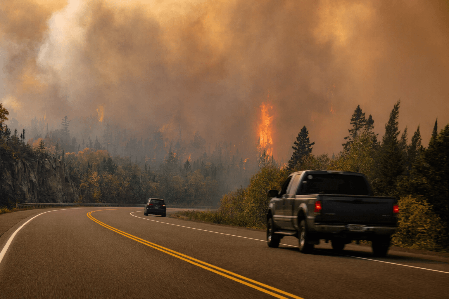 Stewart Trail Fire grows to 100 acres near Two Harbors, triggers evacuations