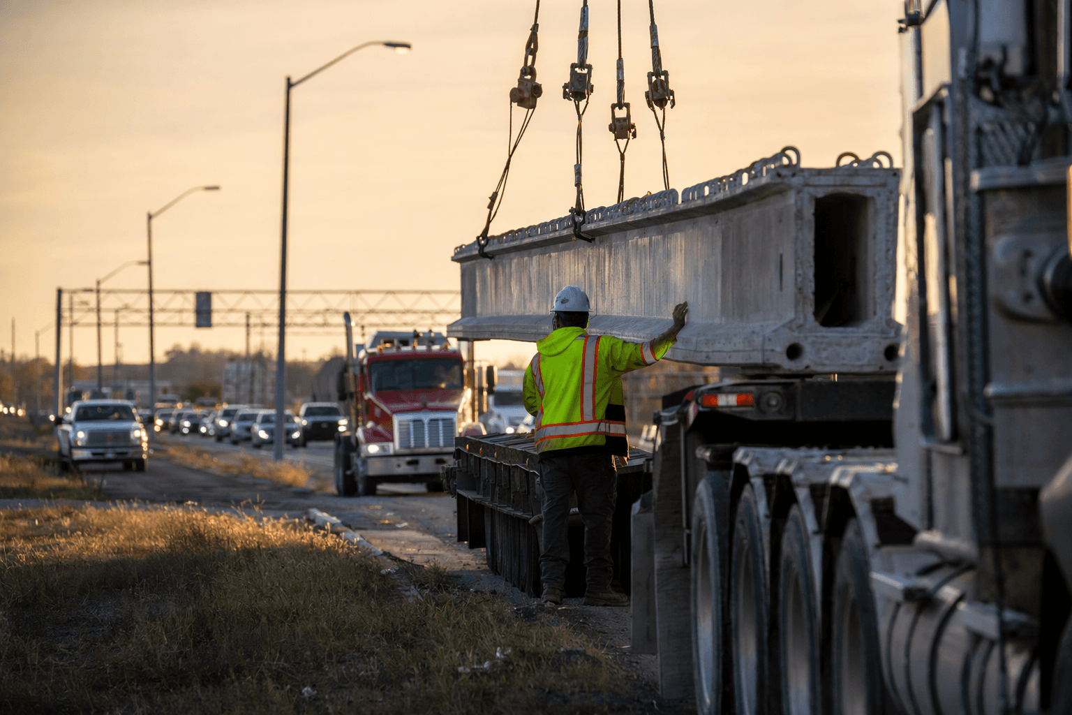 Periodic traffic stops on Highway 7 near Oxford for beam delivery