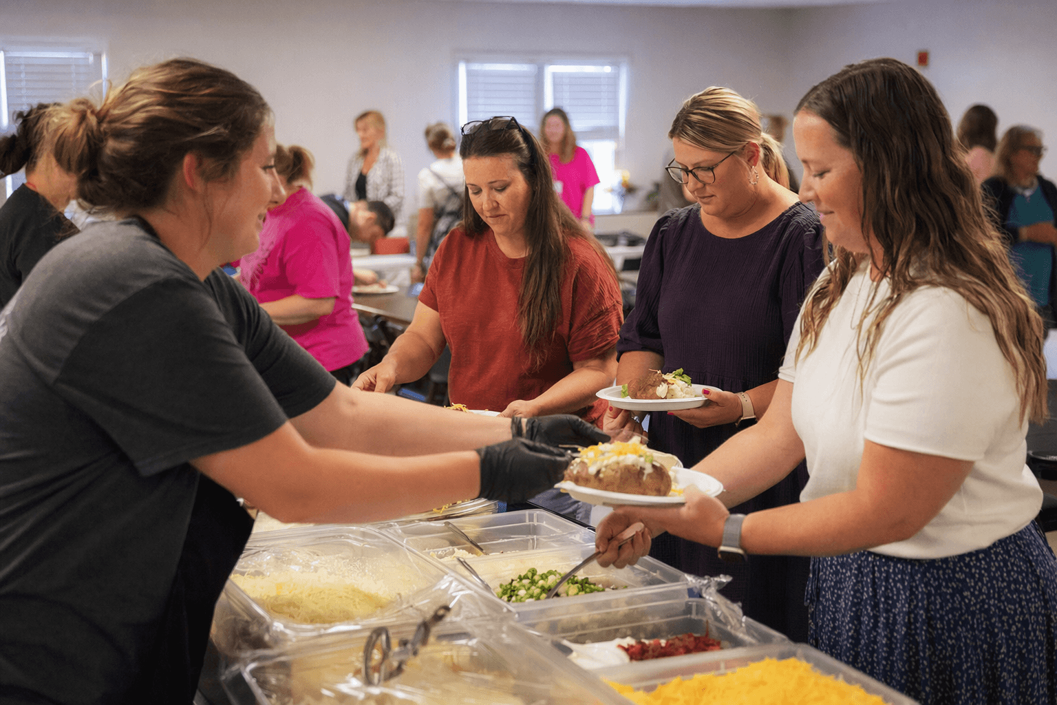 Owsley County Elementary staff treated to baked potato bar from local sponsors