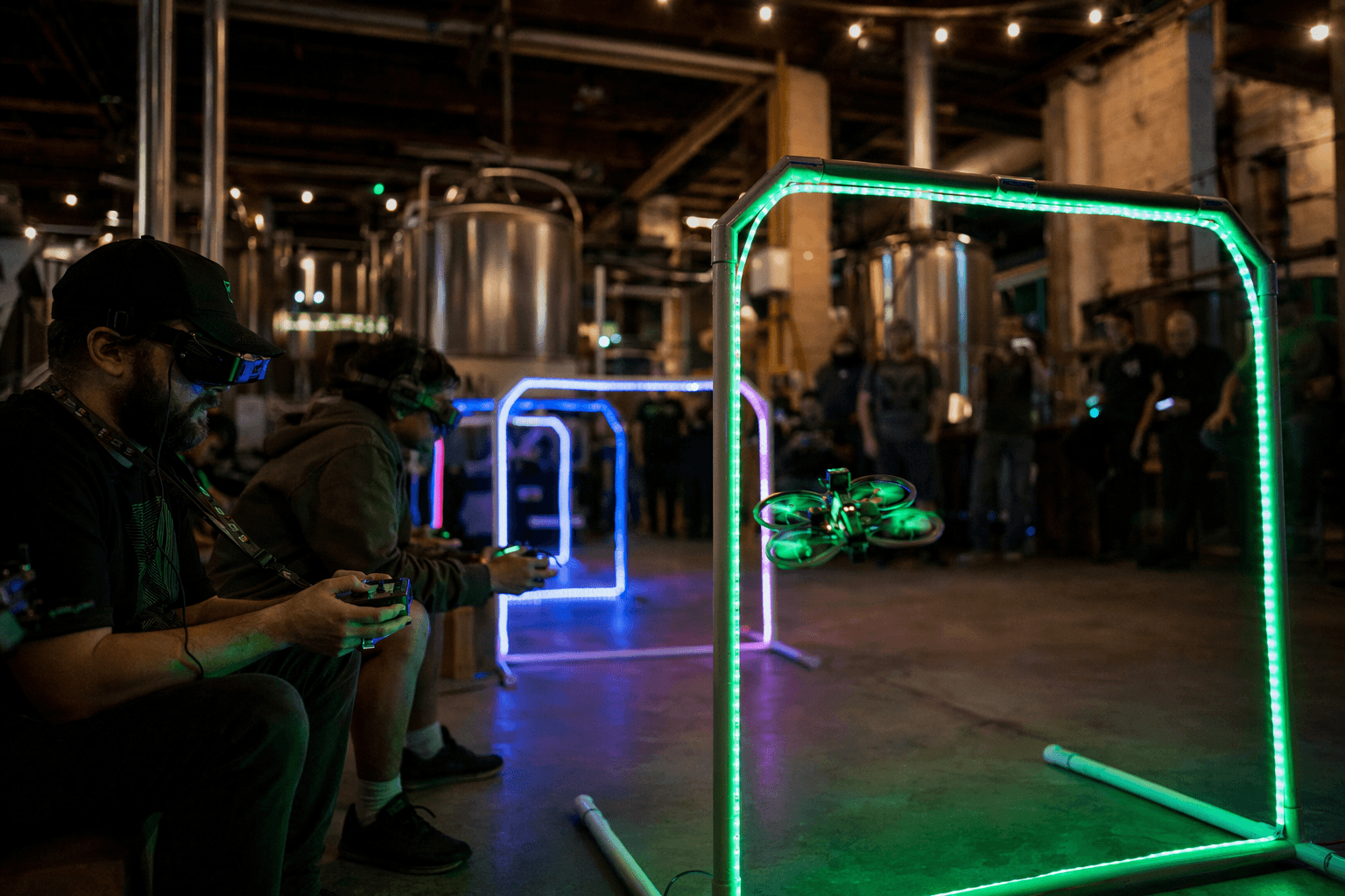 No Coast Drone Racing lights up Lucky Bucket with indoor whoop battles