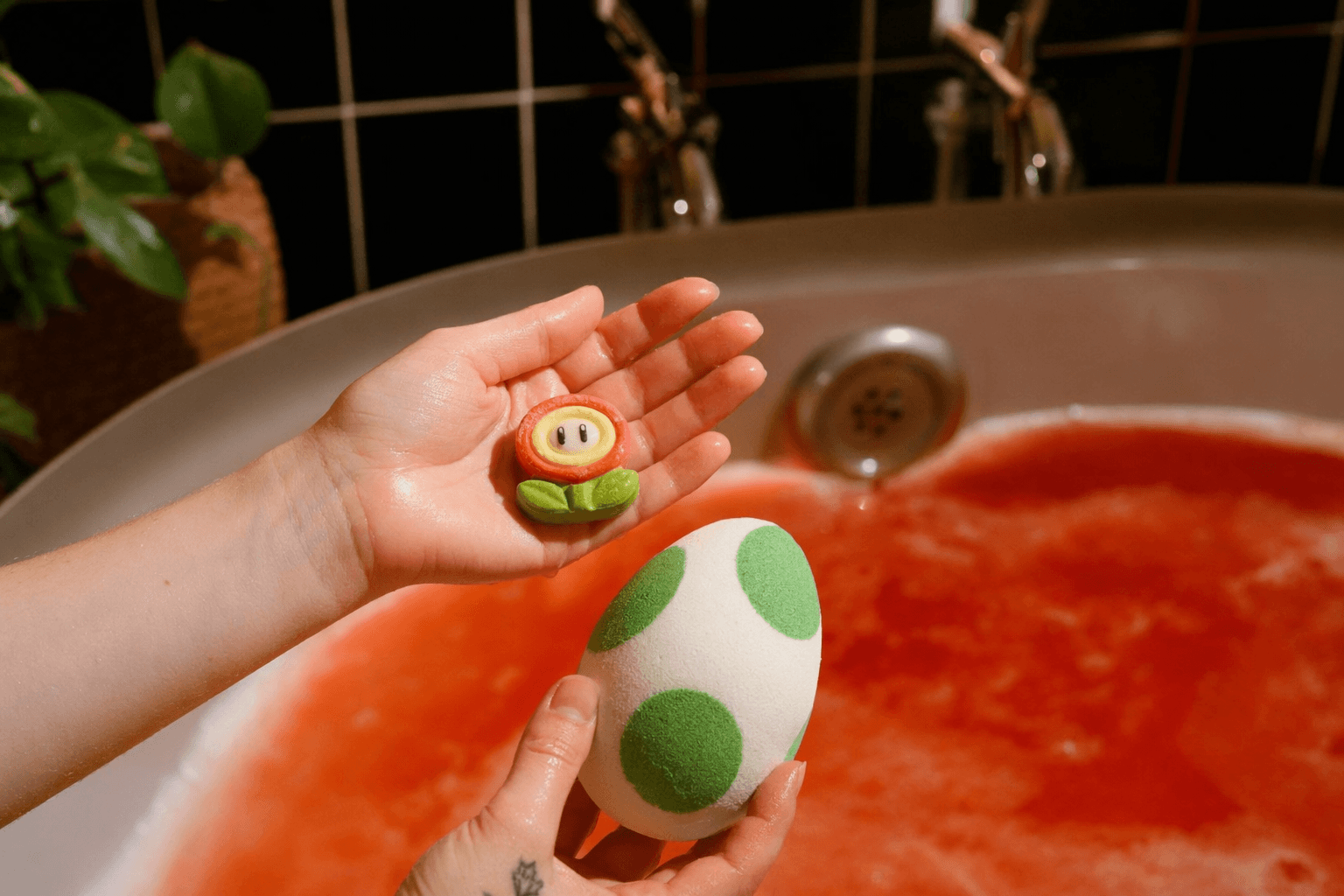 Lush’s Yoshi Egg bath bomb hides a collectible surprise inside the fizz
