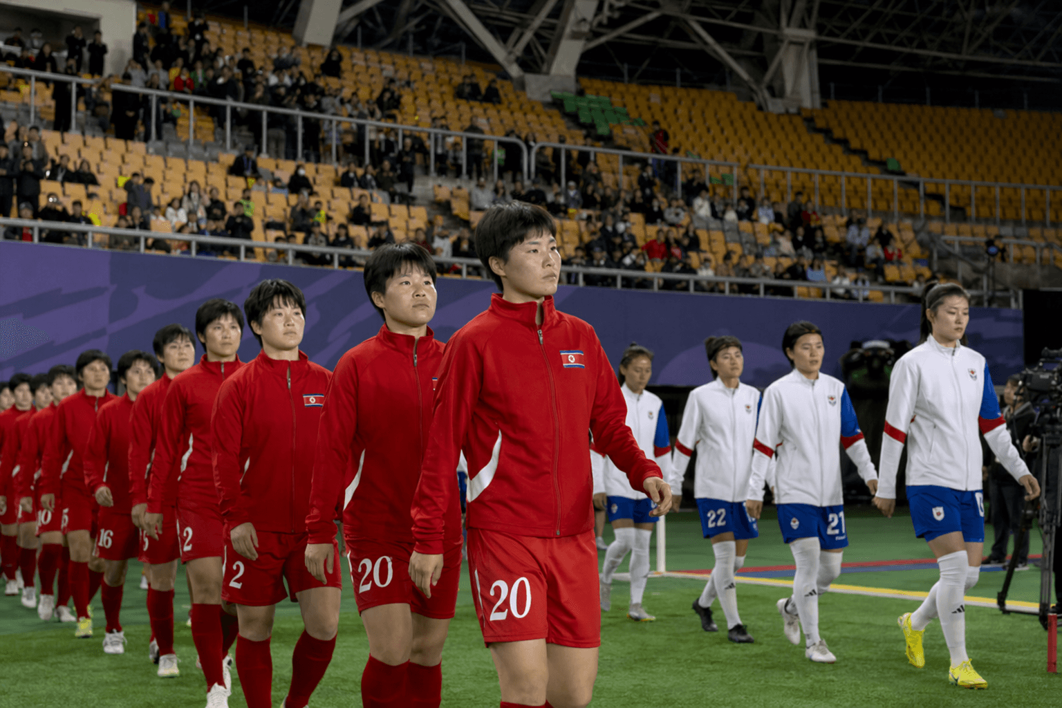 North Korean women’s soccer team makes rare visit to South Korea