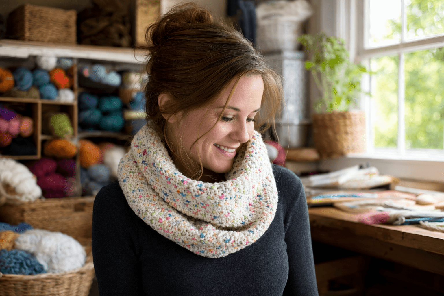 The Stitchin Mommy releases free funfetti party cowl for CAL