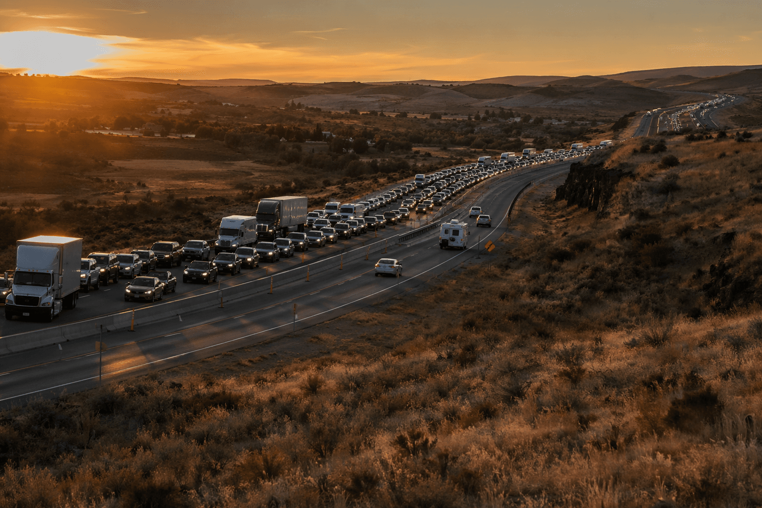 Crash closes westbound I-84 between Baker City and La Grande