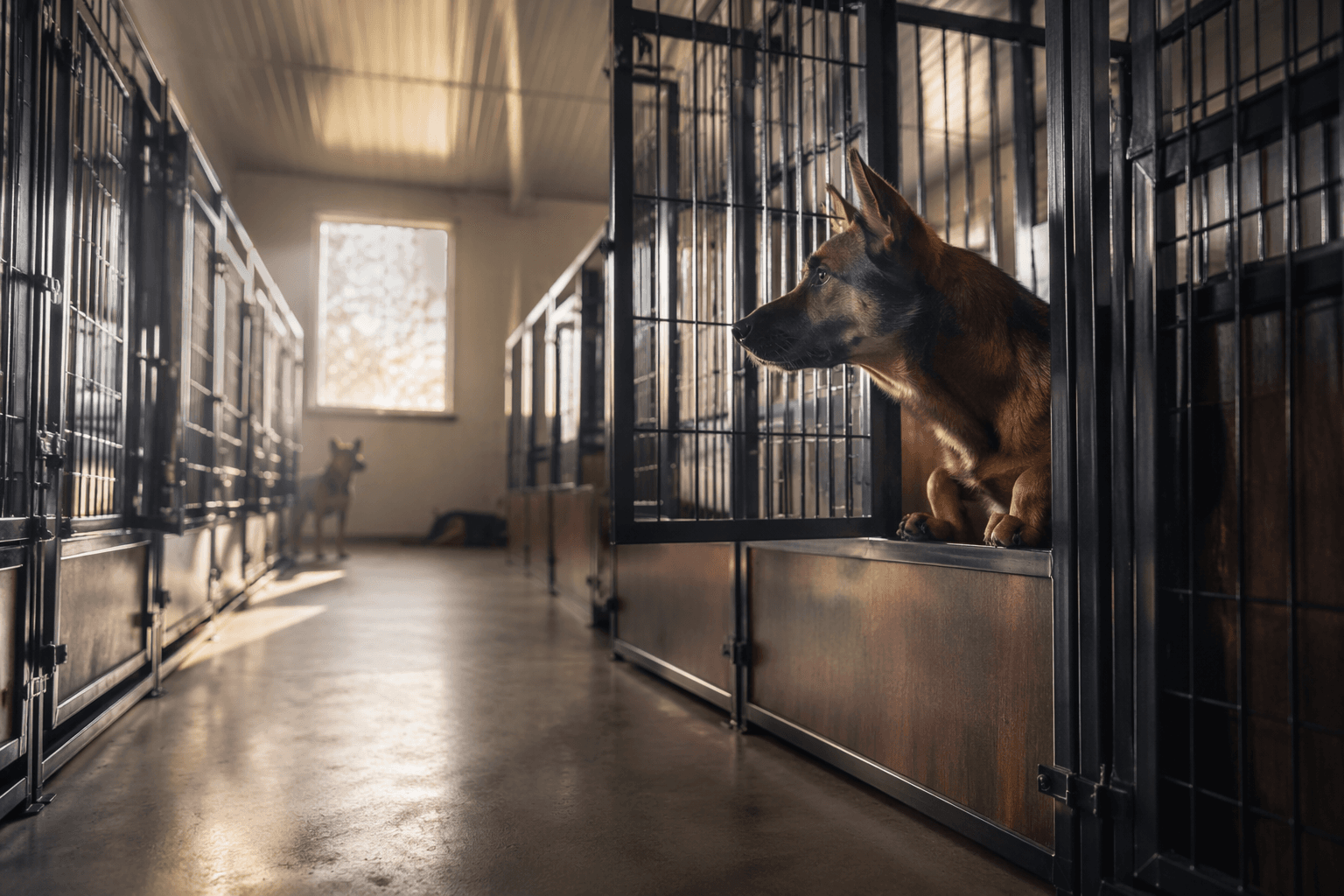 Kennels shape recovery, stress, and performance in working dogs
