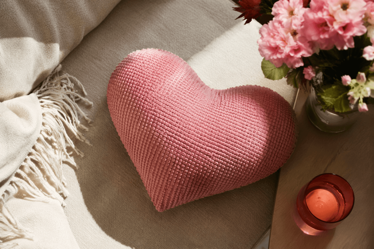 IKEA’s pink KRANSBORRE pillow makes a budget Valentine’s gift that lasts