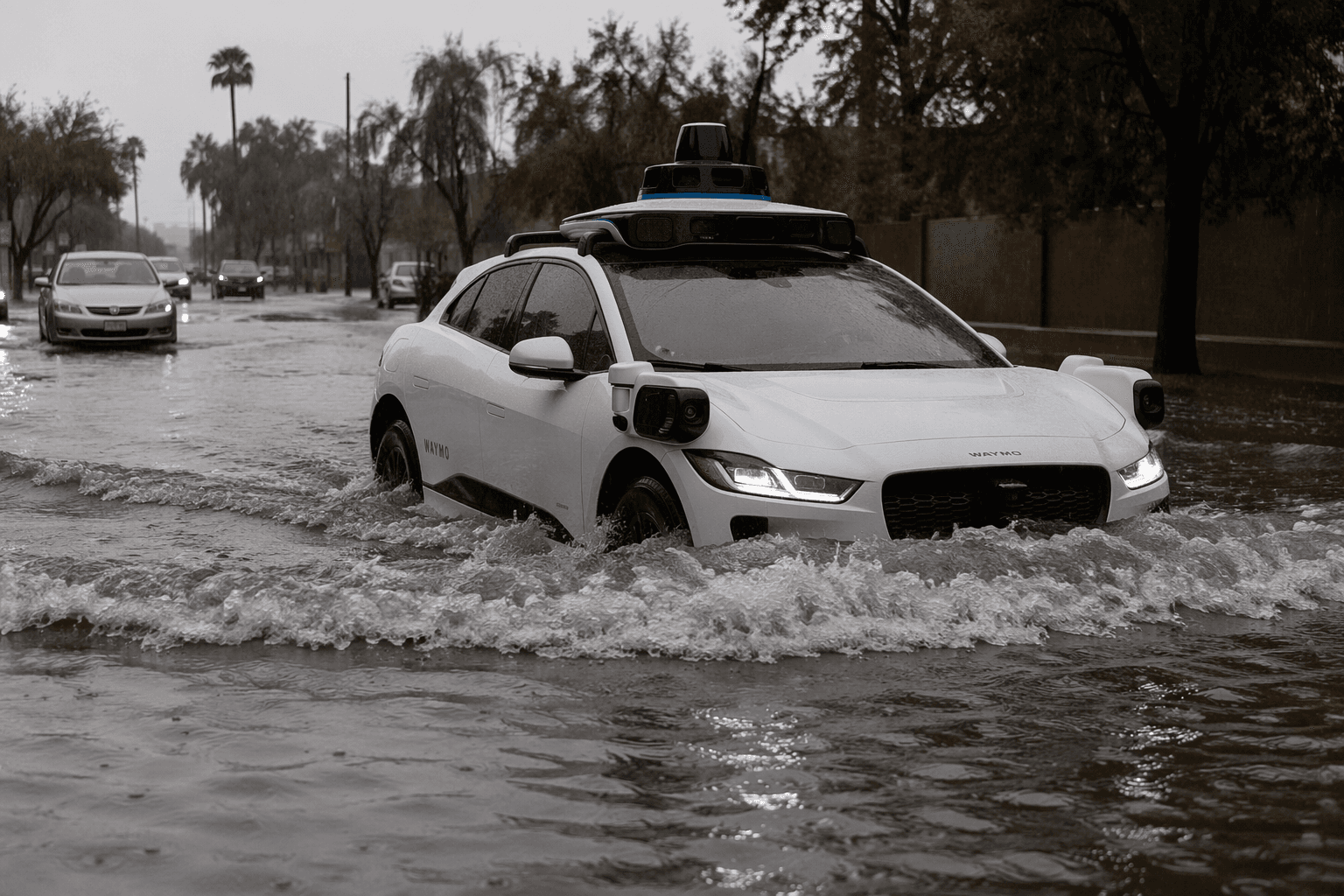 Waymo pauses robotaxi service after software flaw sends cars into floodwater