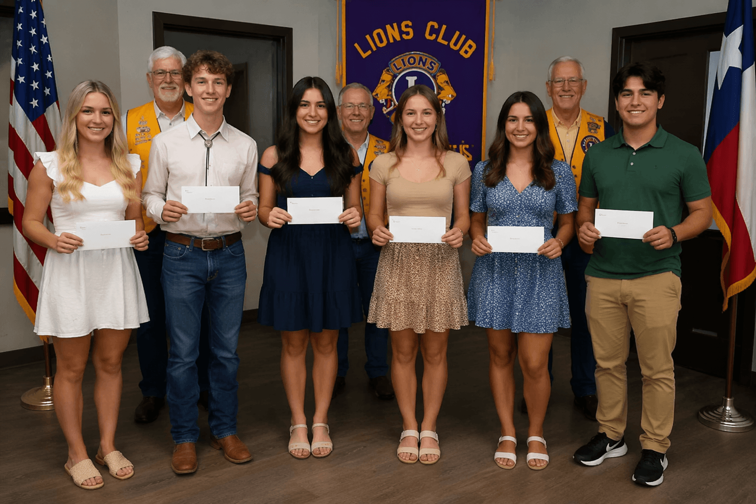 Gatesville Lions Club awards six seniors $1,000 scholarships, hears water safety tips