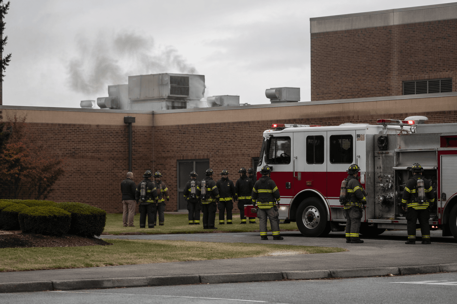 Lightning strikes Longwood High School gym, smoky conditions prompt response