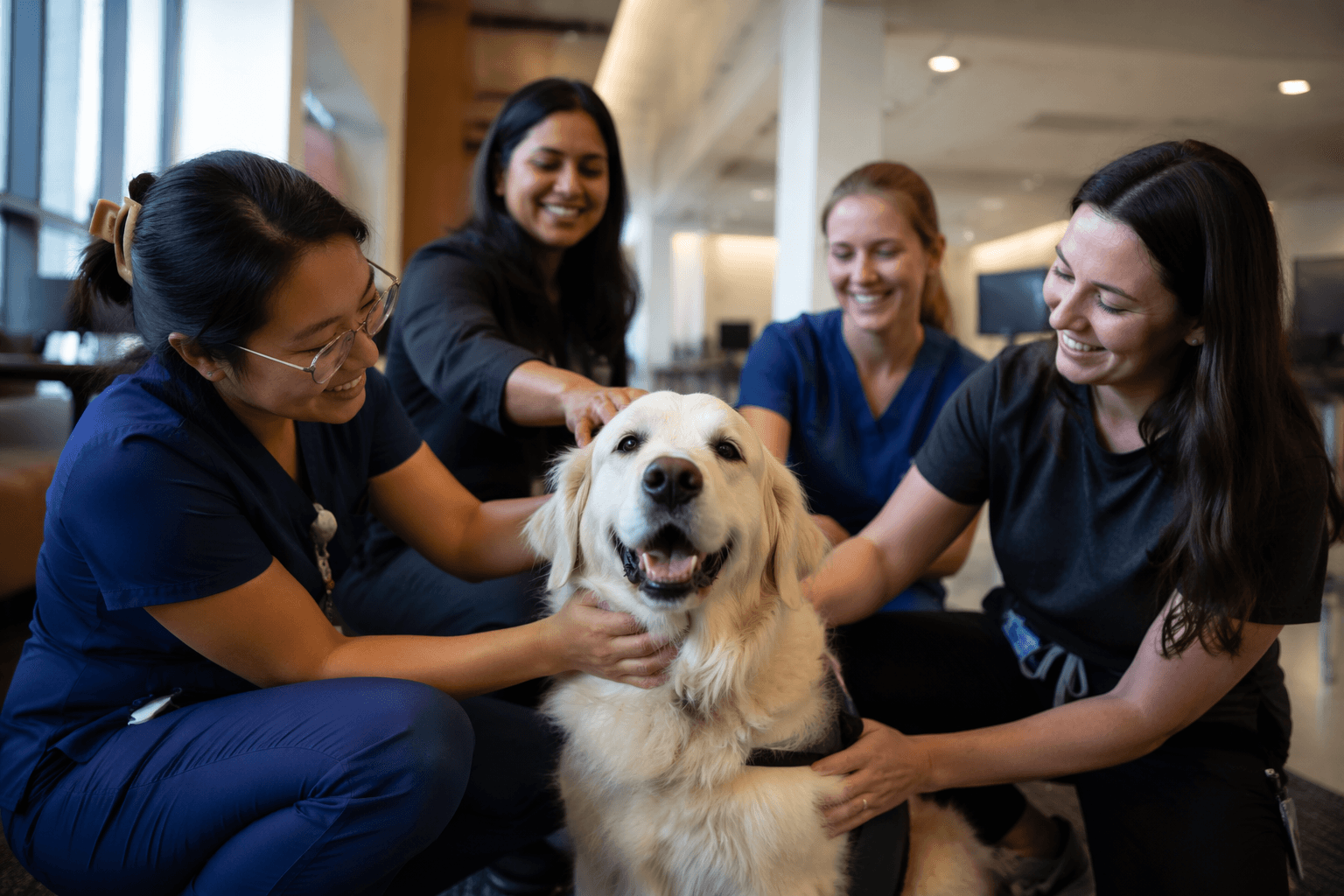 Jillian the therapy dog helps ease stress at UCSF Fresno