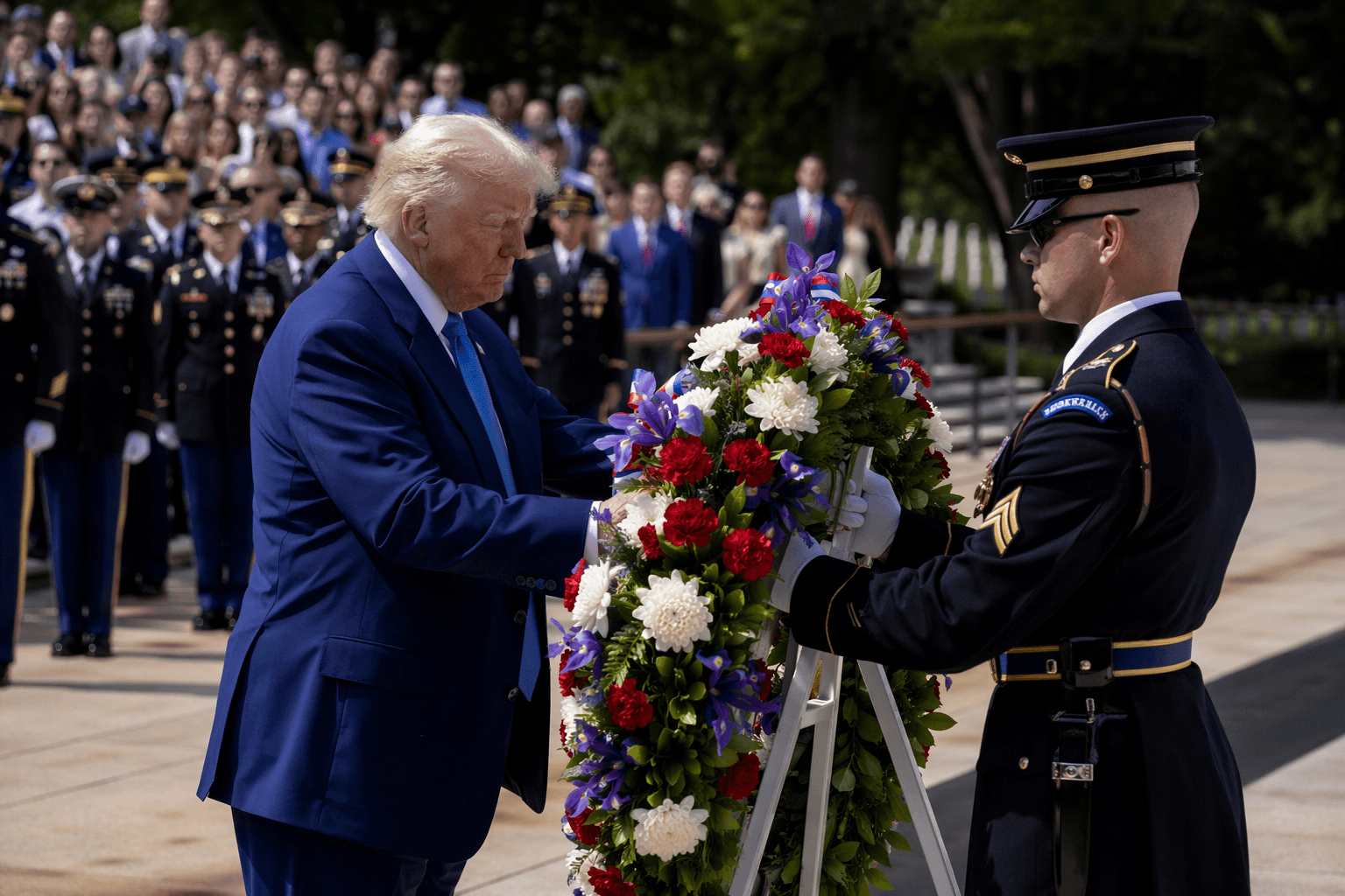 Trump honors fallen troops at Arlington for Memorial Day remarks