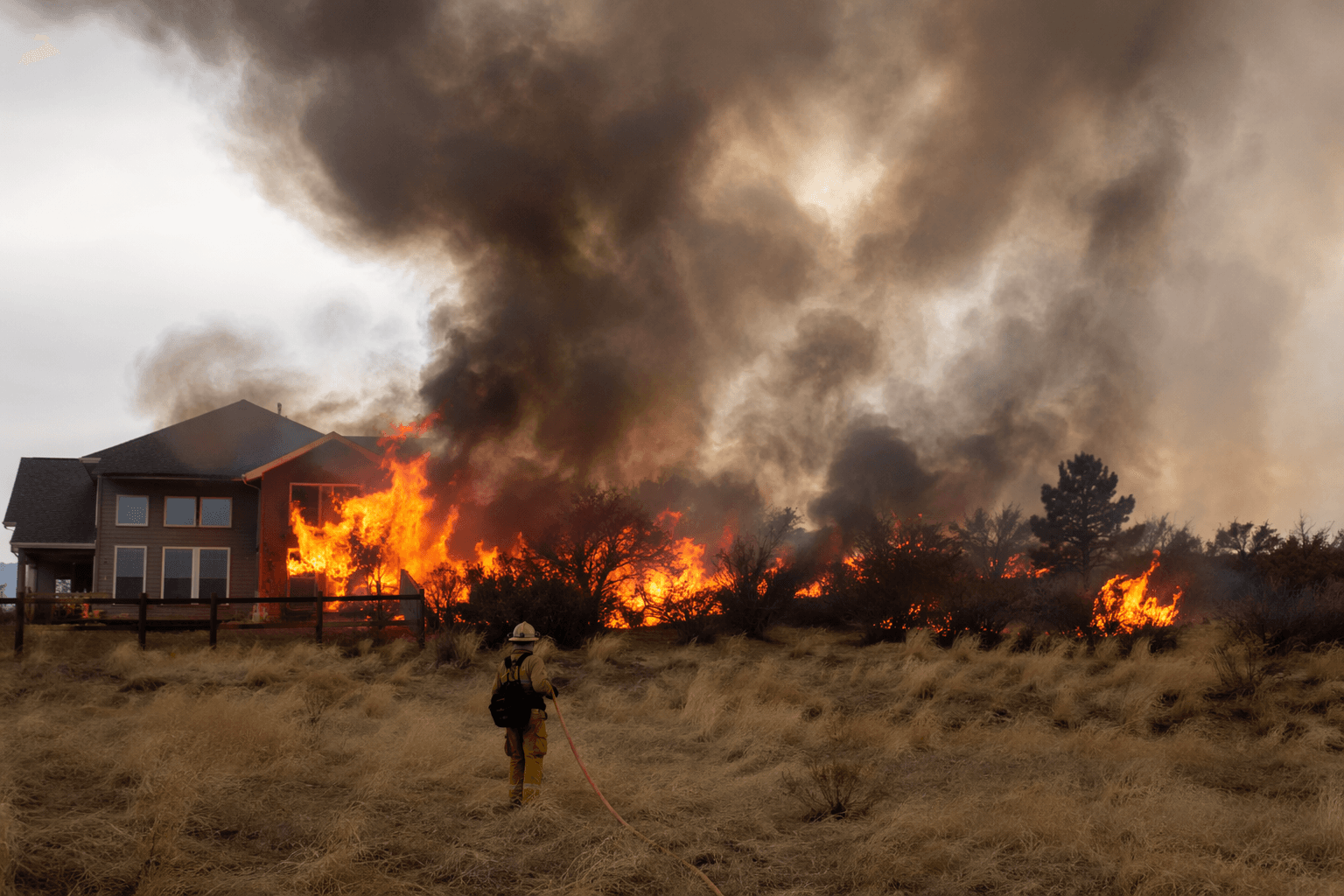House fire spreads to brush in Douglas County amid fire restrictions