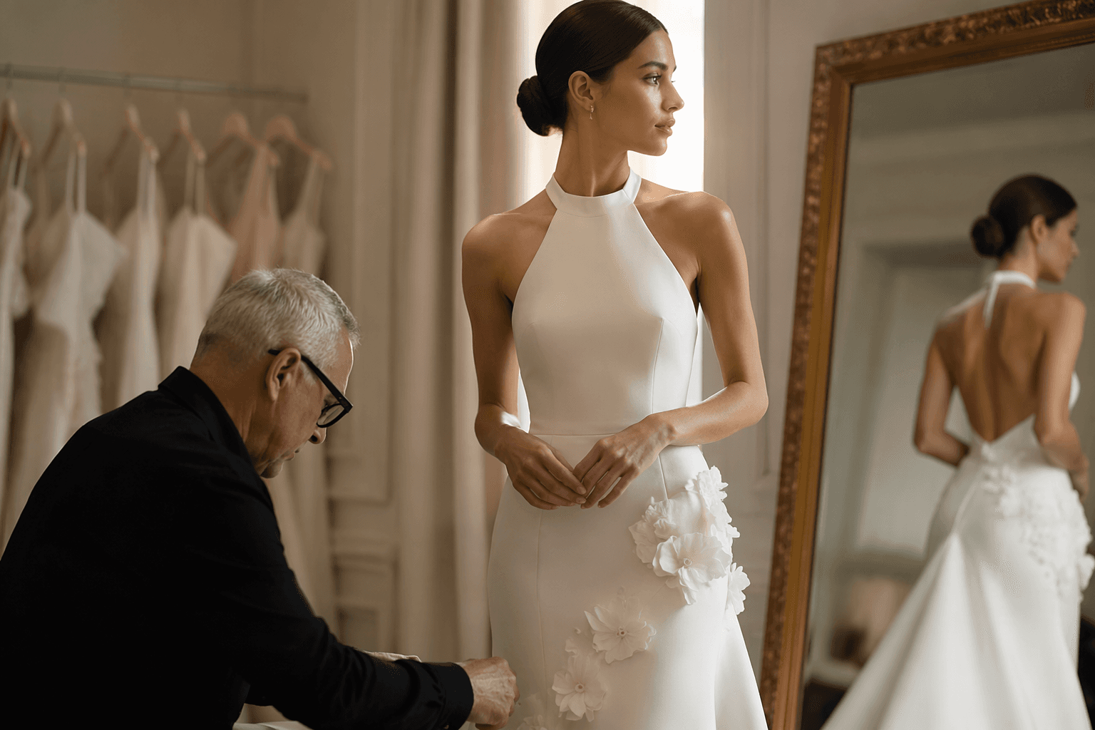 Mark Ingram’s Fall 2026 bridal collection spotlights halters, 3D flowers