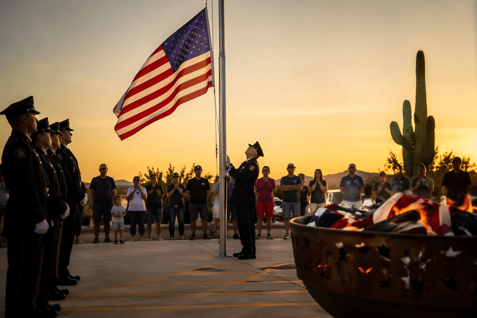 Martinez Lake Fire Station hosts sixth annual Memorial Day flag raising