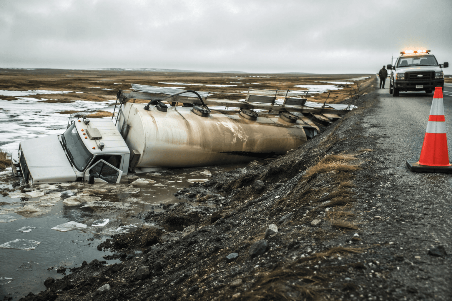 North Slope Borough employee charged after fuel truck crash in Point Lay