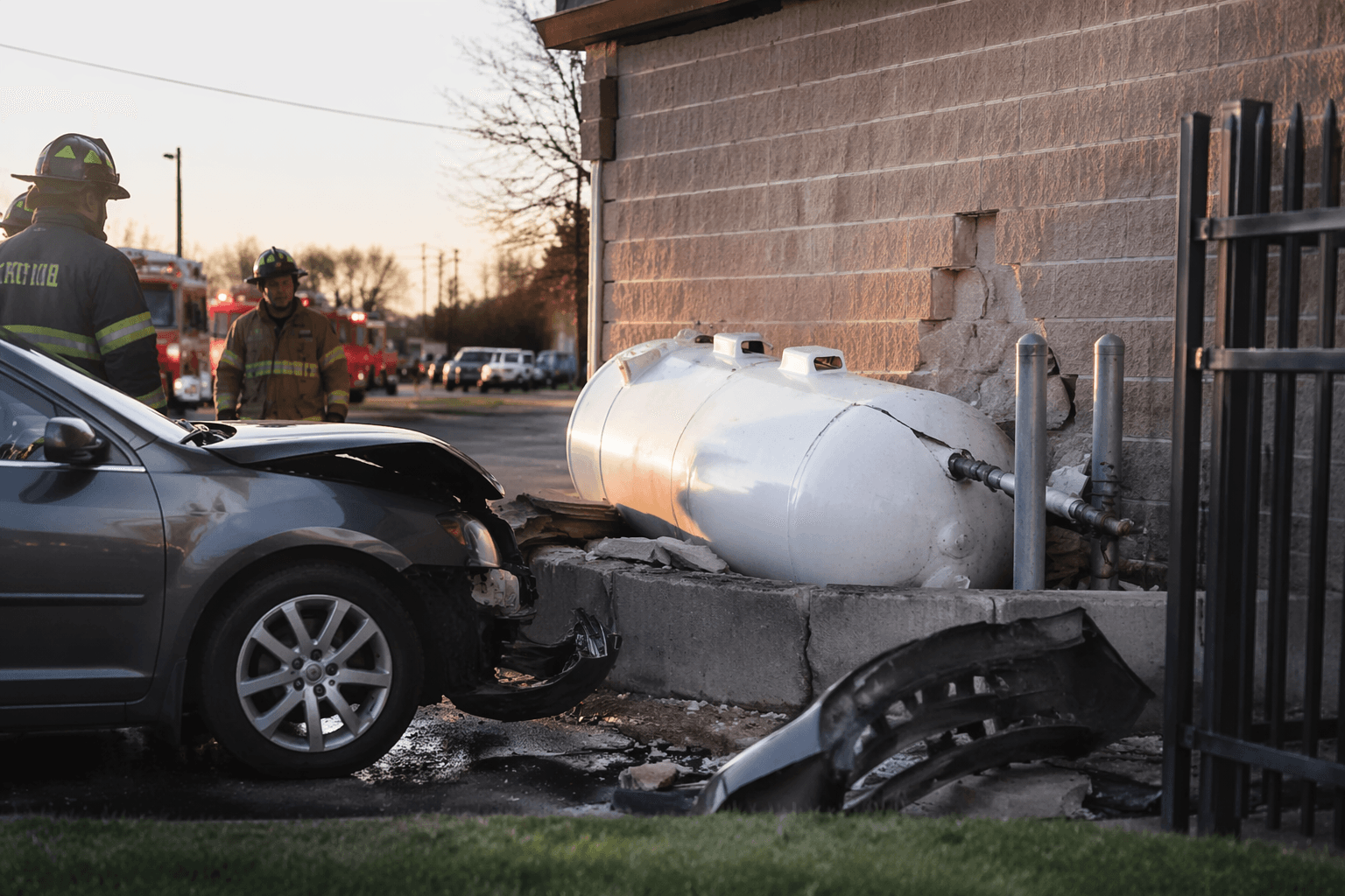 Vehicle strikes liquid oxygen tank at Prince George's County care facility