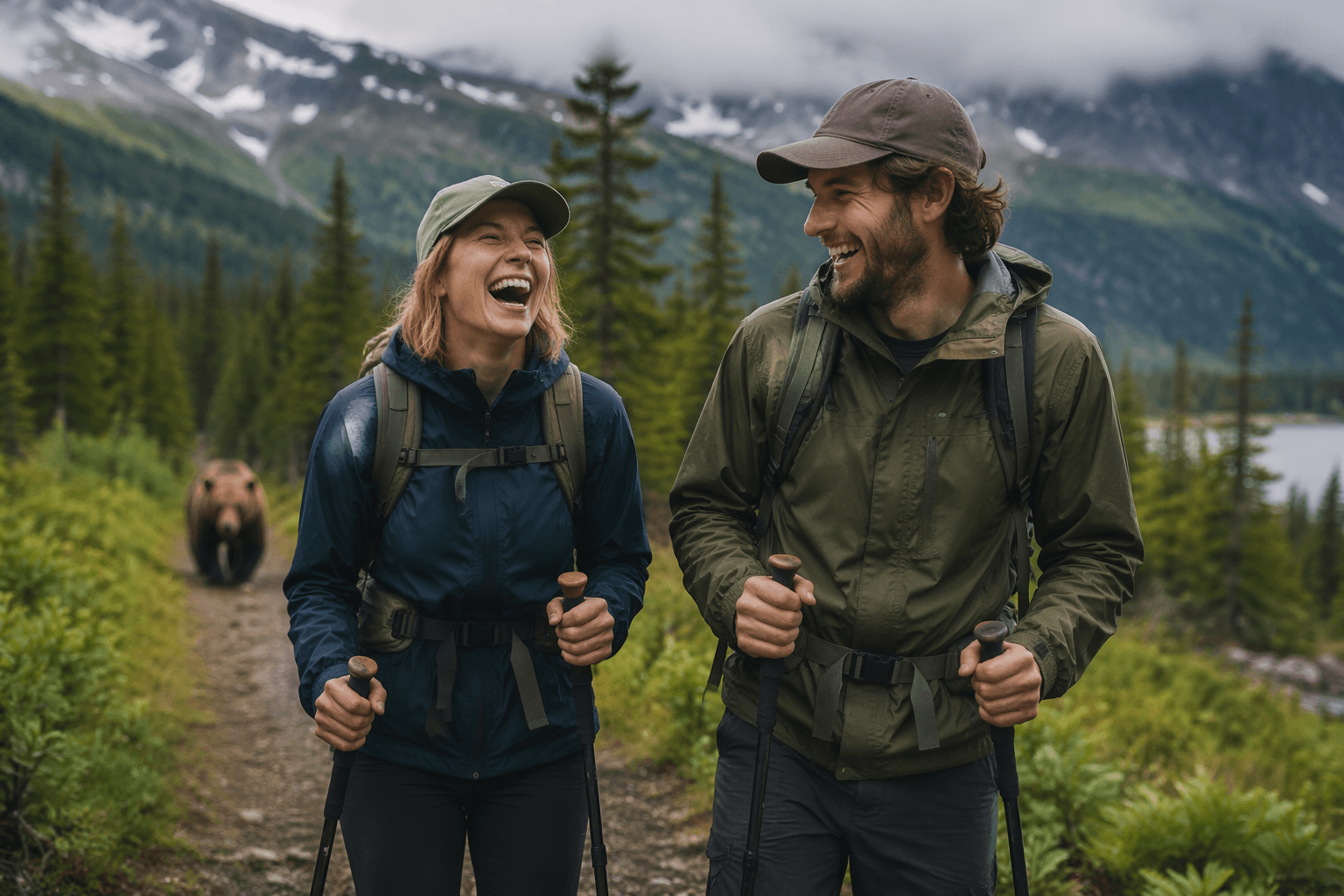 Hikers laugh off close grizzly encounter in Glacier National Park