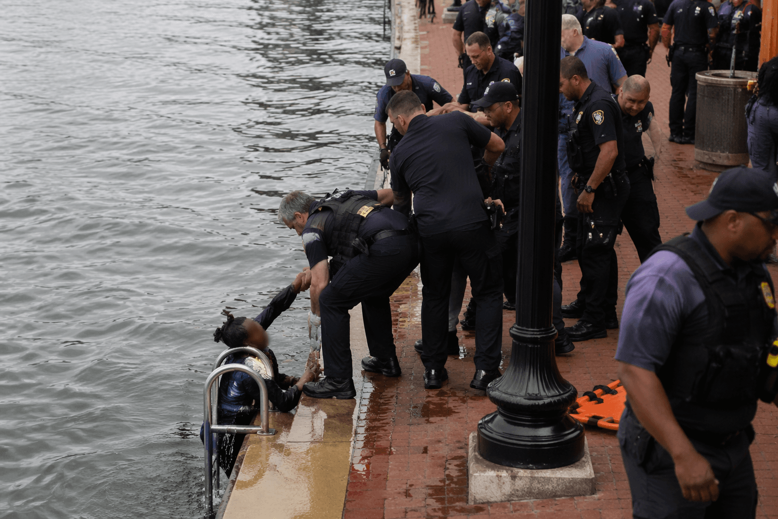 Police rescue person who fell into Inner Harbor waters downtown