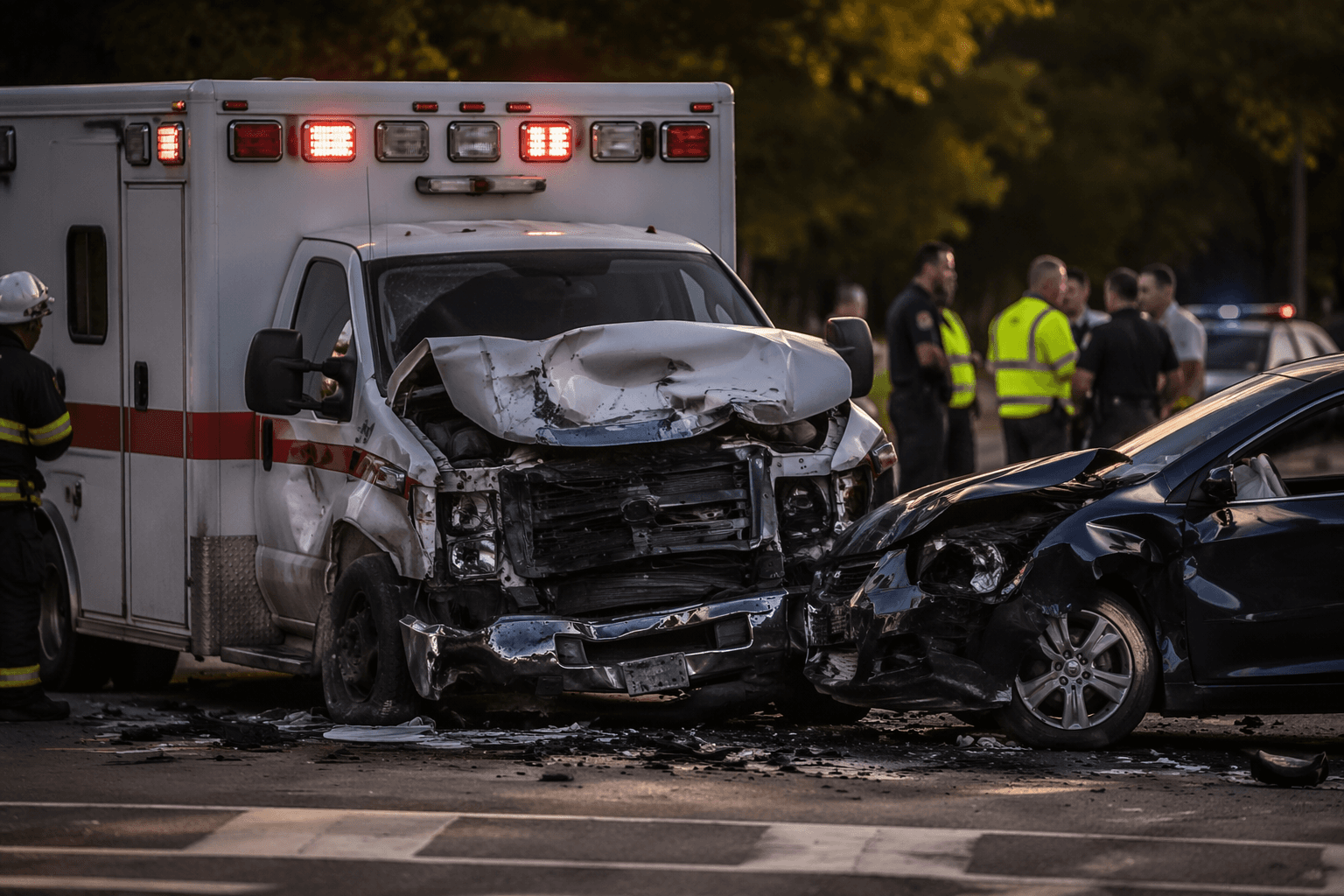 Ambulance crash in Walker Mill sends four to hospital