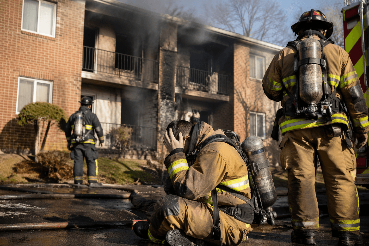 Firefighter taken to hospital after Temple Hills apartment fire