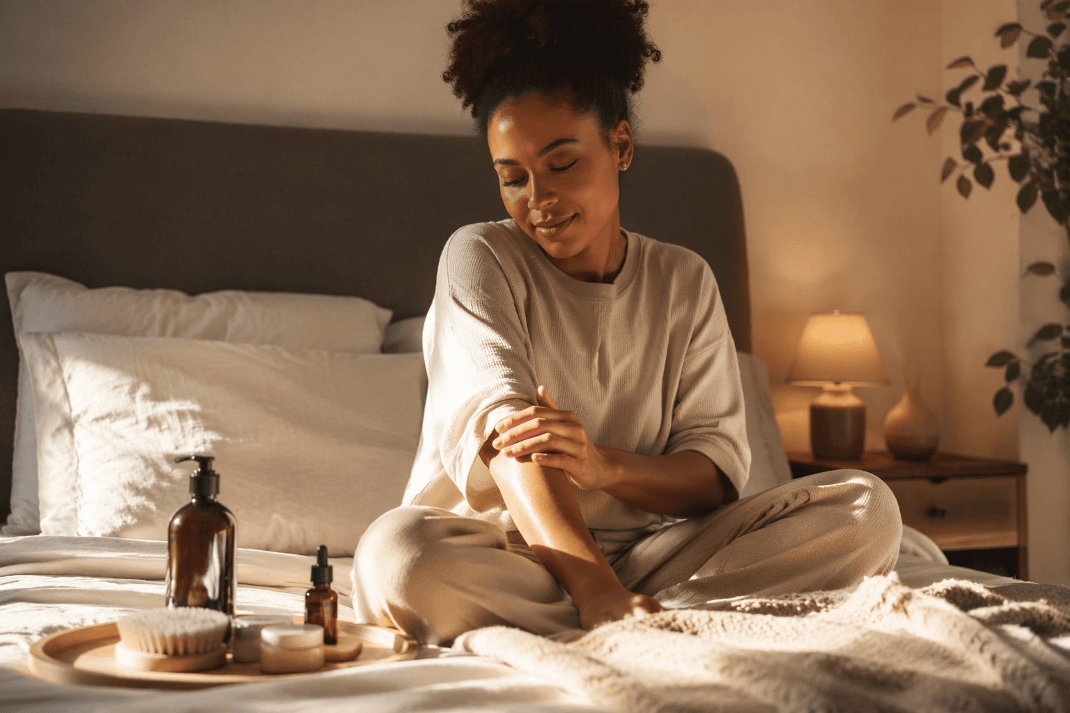 indulgent body care gifts for her, from oils to body pillows
