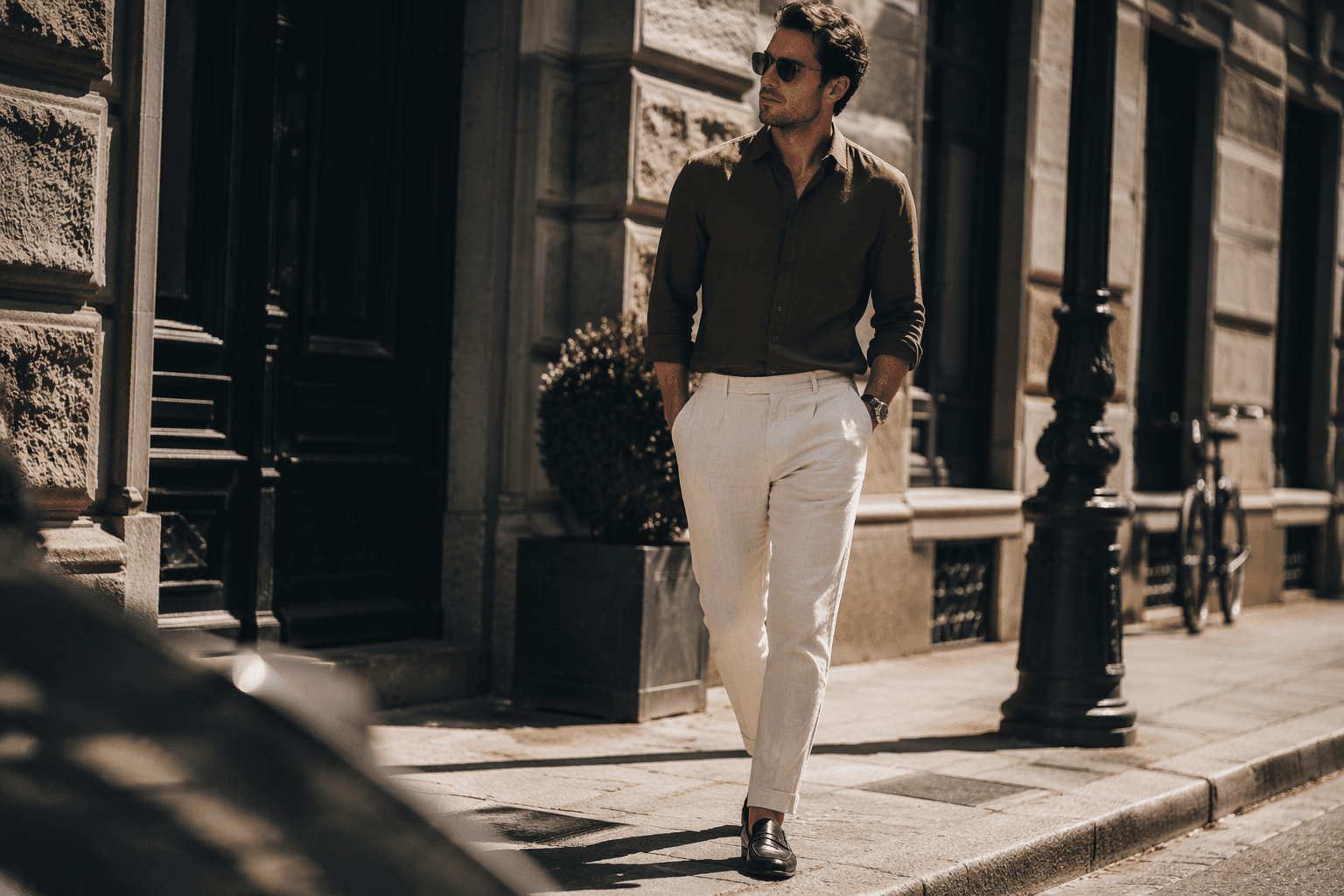 Linen trousers that work for office days and warm-weather weekends