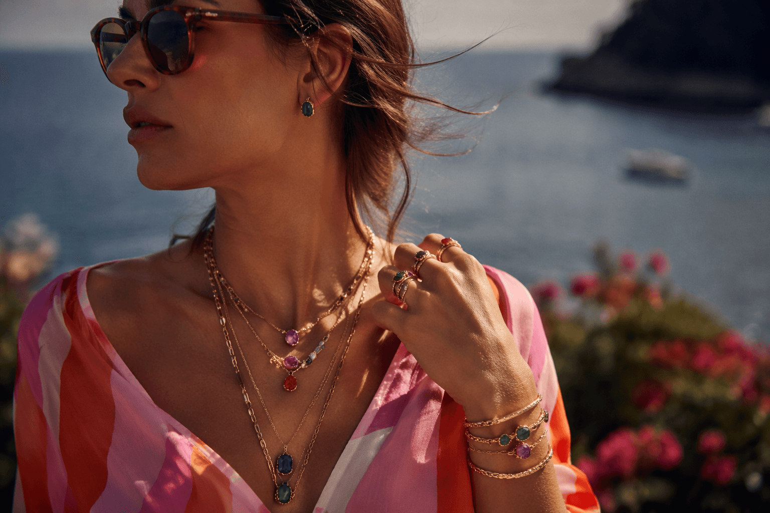 Personalized fine jewelry, bold colors and playful summer statement pieces
