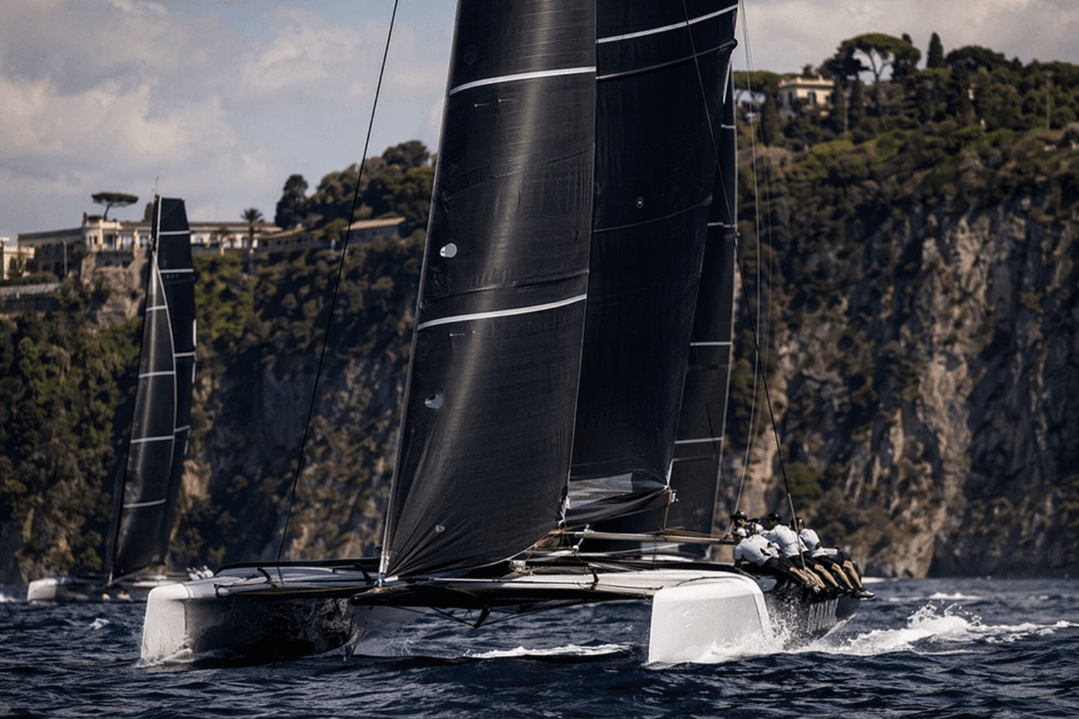 Catamarans race coastal finale at IMA Maxi European Championship in Sorrento