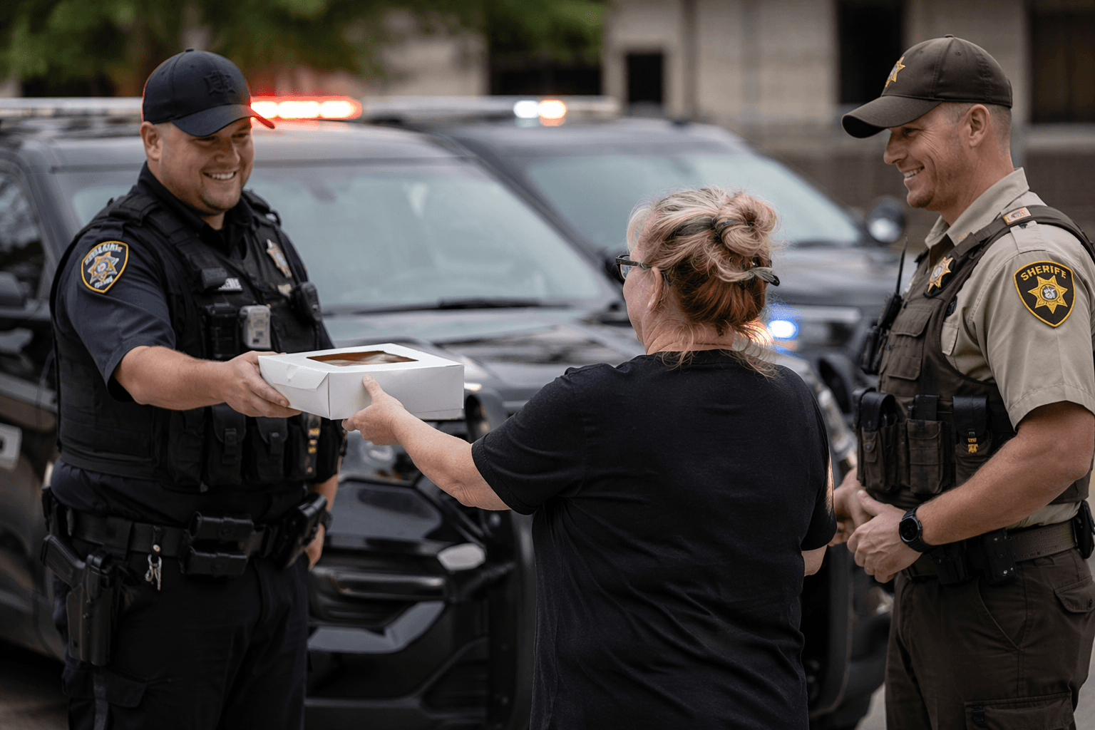 Newell baker delivers cookies to Storm Lake officers, deputies for Police Week