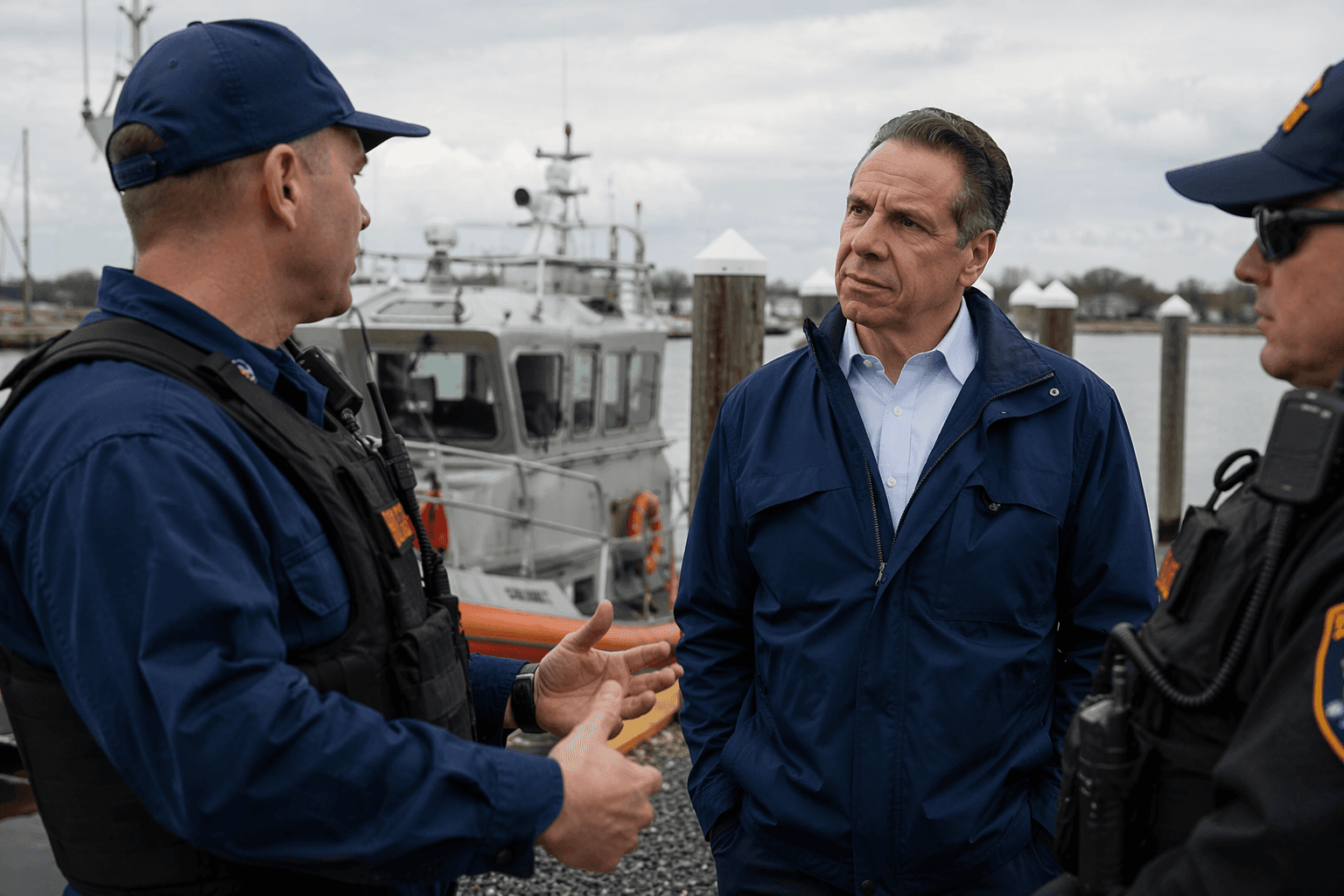 Garbarino tours Suffolk police and Coast Guard sites on Long Island