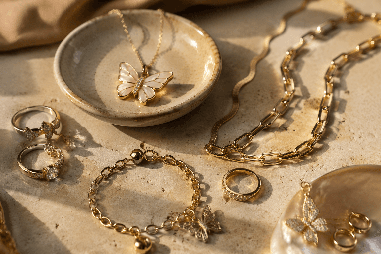 Vegas forecast points to butterflies, charm jewelry and softer chains